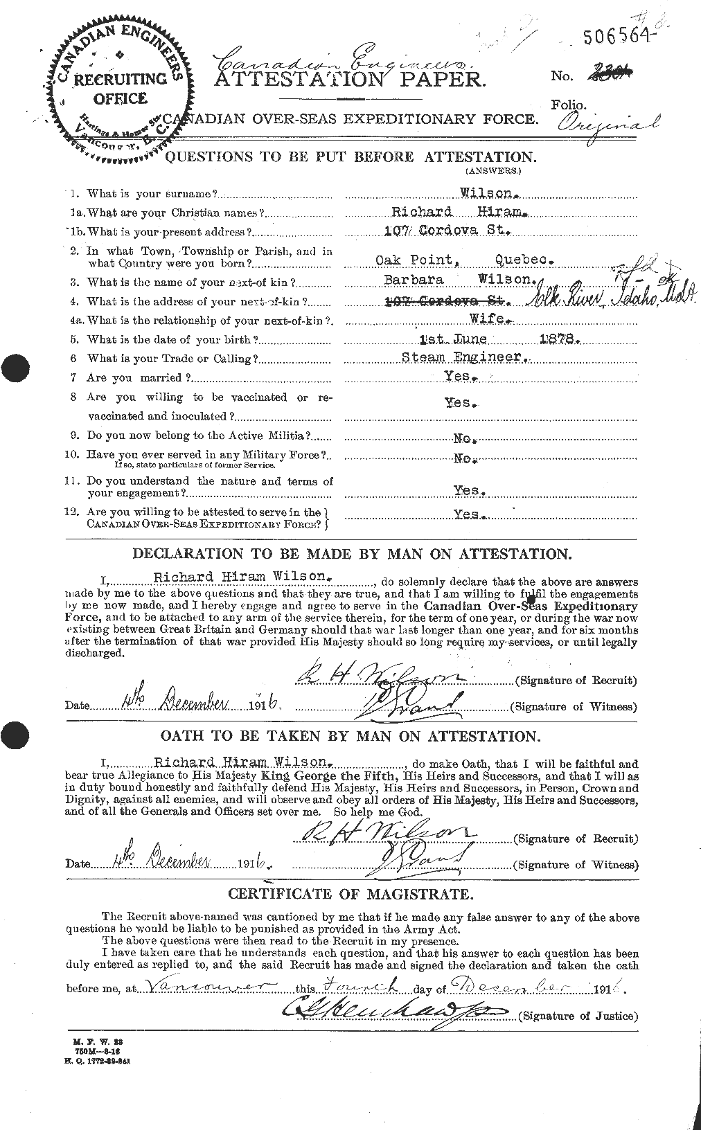 Personnel Records of the First World War - CEF 678855a