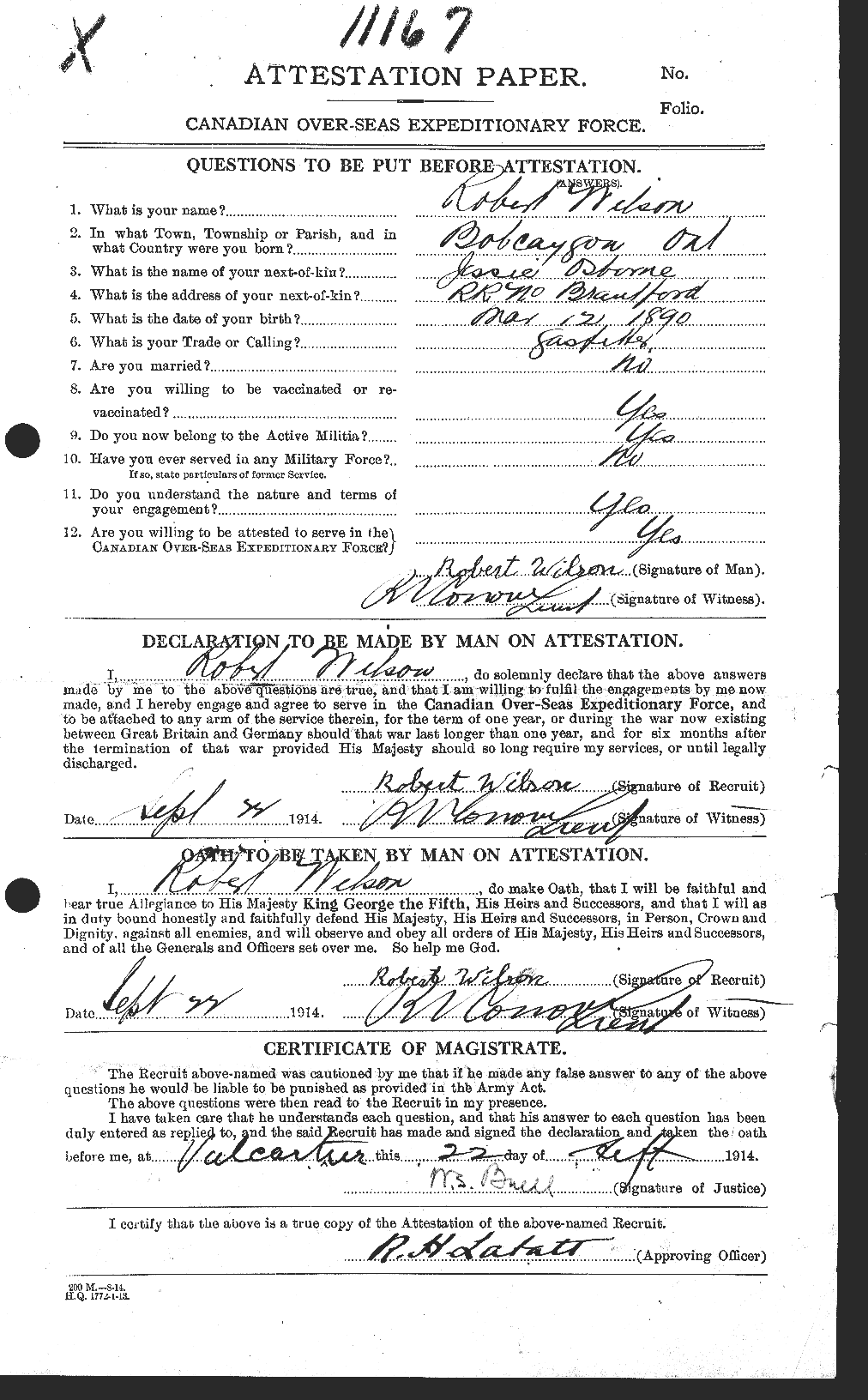 Personnel Records of the First World War - CEF 678870a