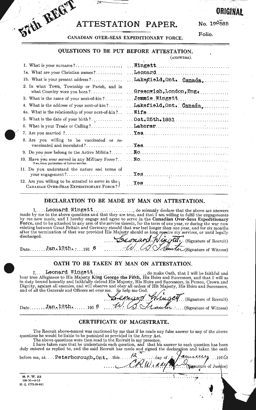 Personnel Records of the First World War - CEF 678996a