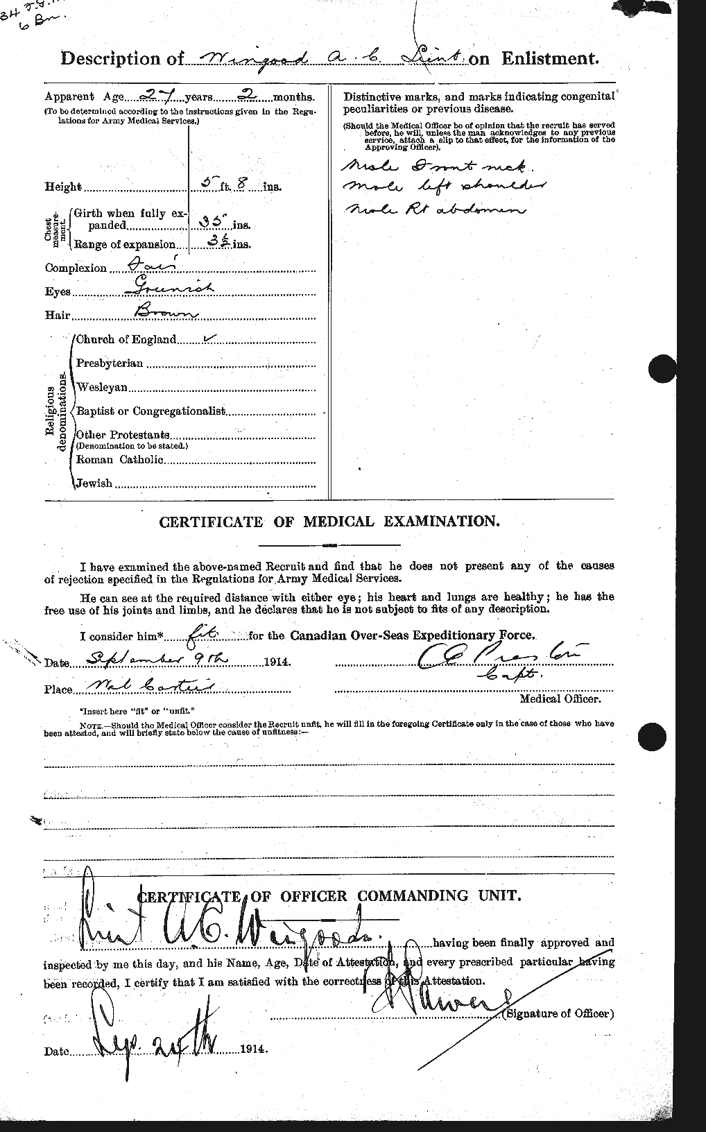 Personnel Records of the First World War - CEF 679019b