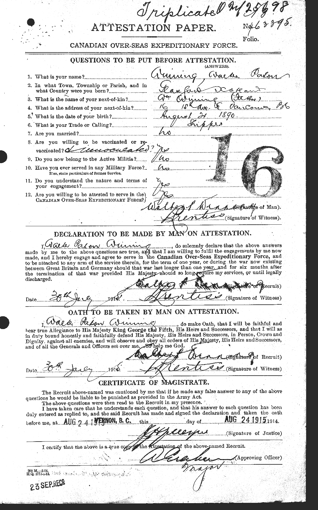 Personnel Records of the First World War - CEF 679143a