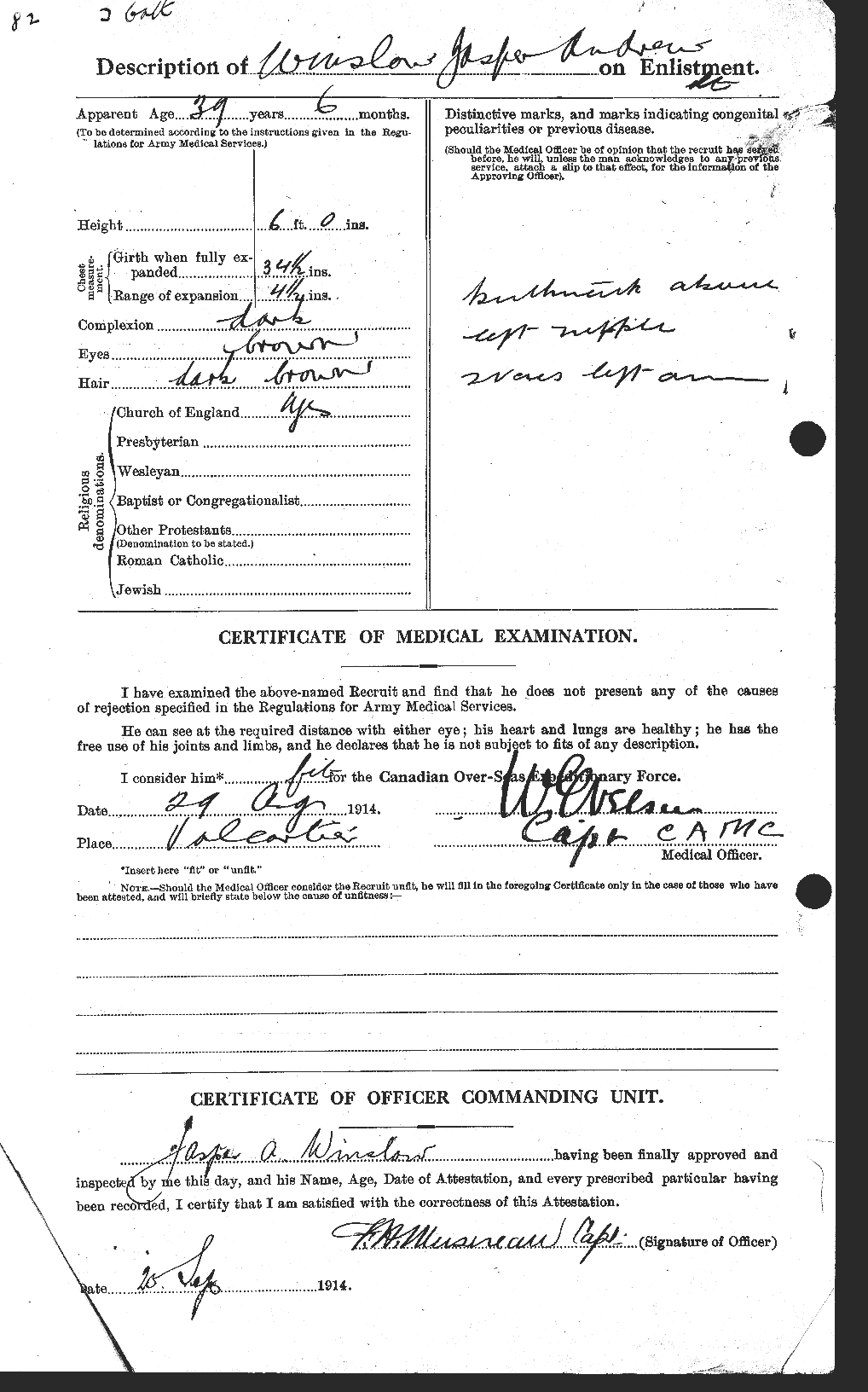 Dossiers du Personnel de la Première Guerre mondiale - CEC 679207b