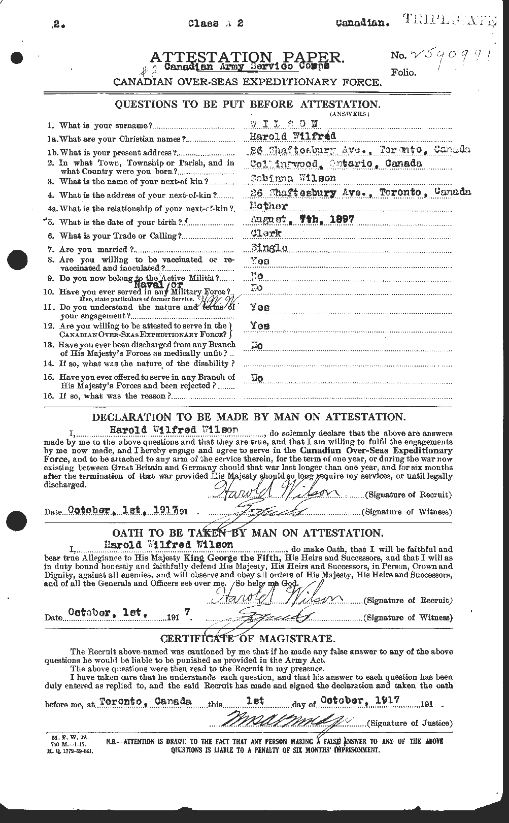 Personnel Records of the First World War - CEF 679418a