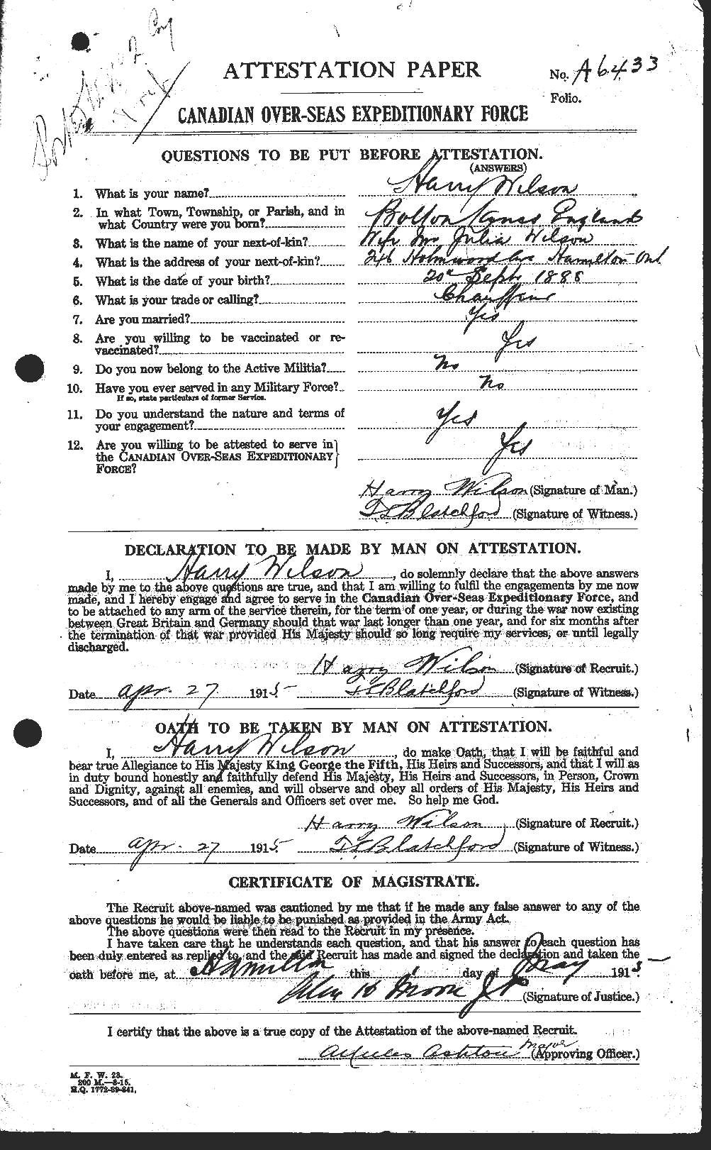 Personnel Records of the First World War - CEF 679426a