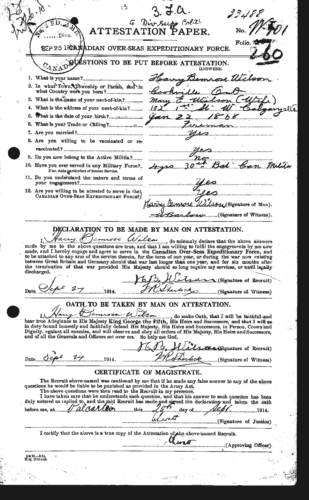 Personnel Records of the First World War - CEF 679457a