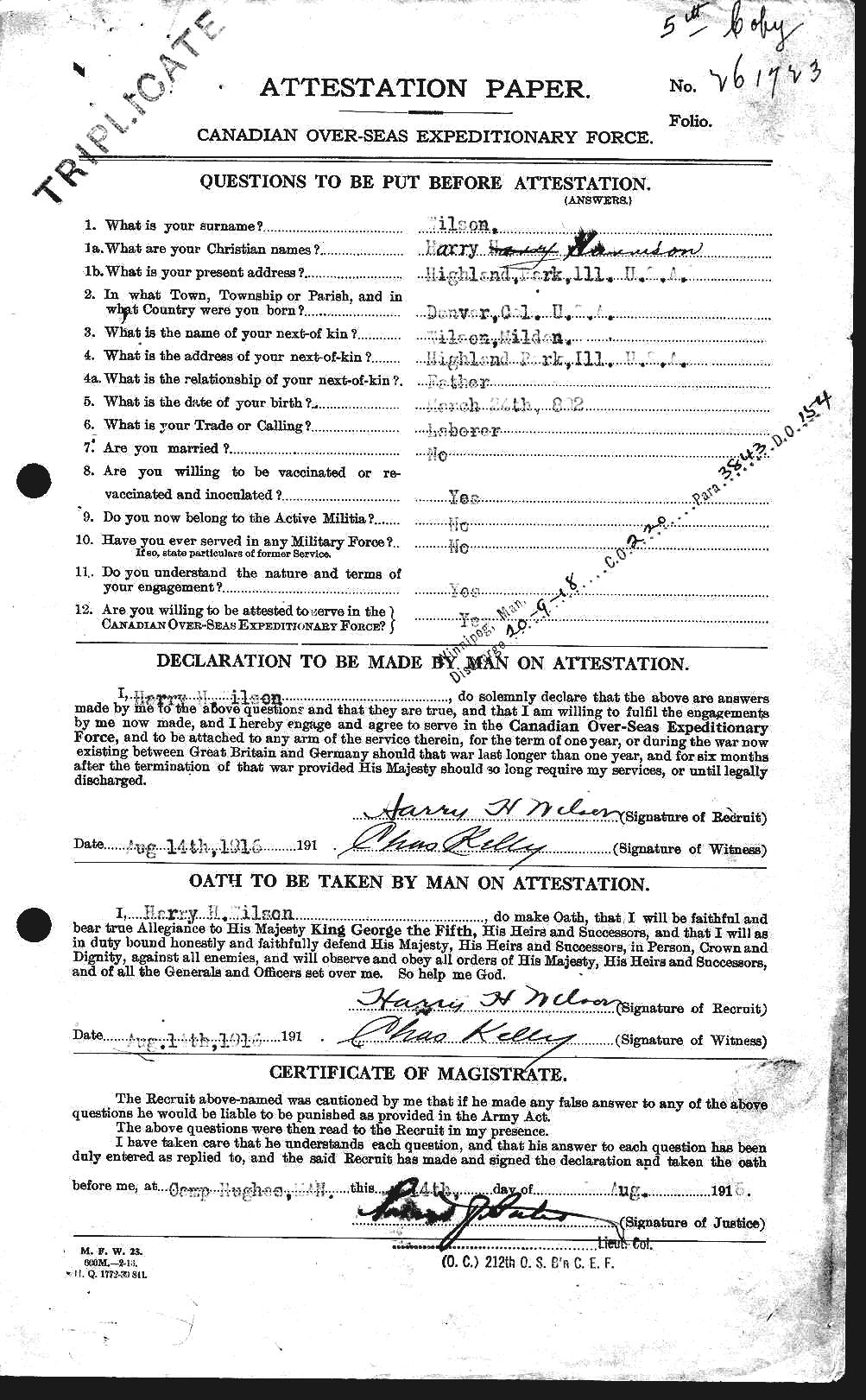 Personnel Records of the First World War - CEF 679463a