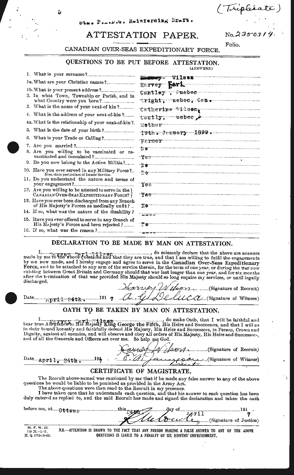 Personnel Records of the First World War - CEF 679481a
