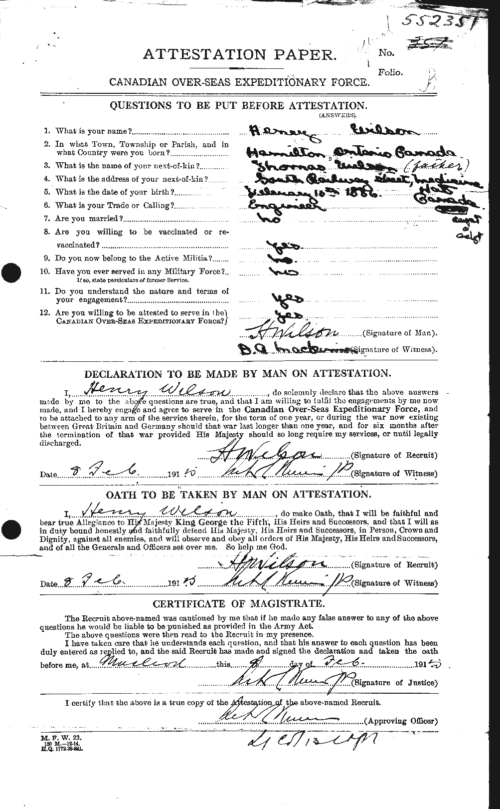 Personnel Records of the First World War - CEF 679499a