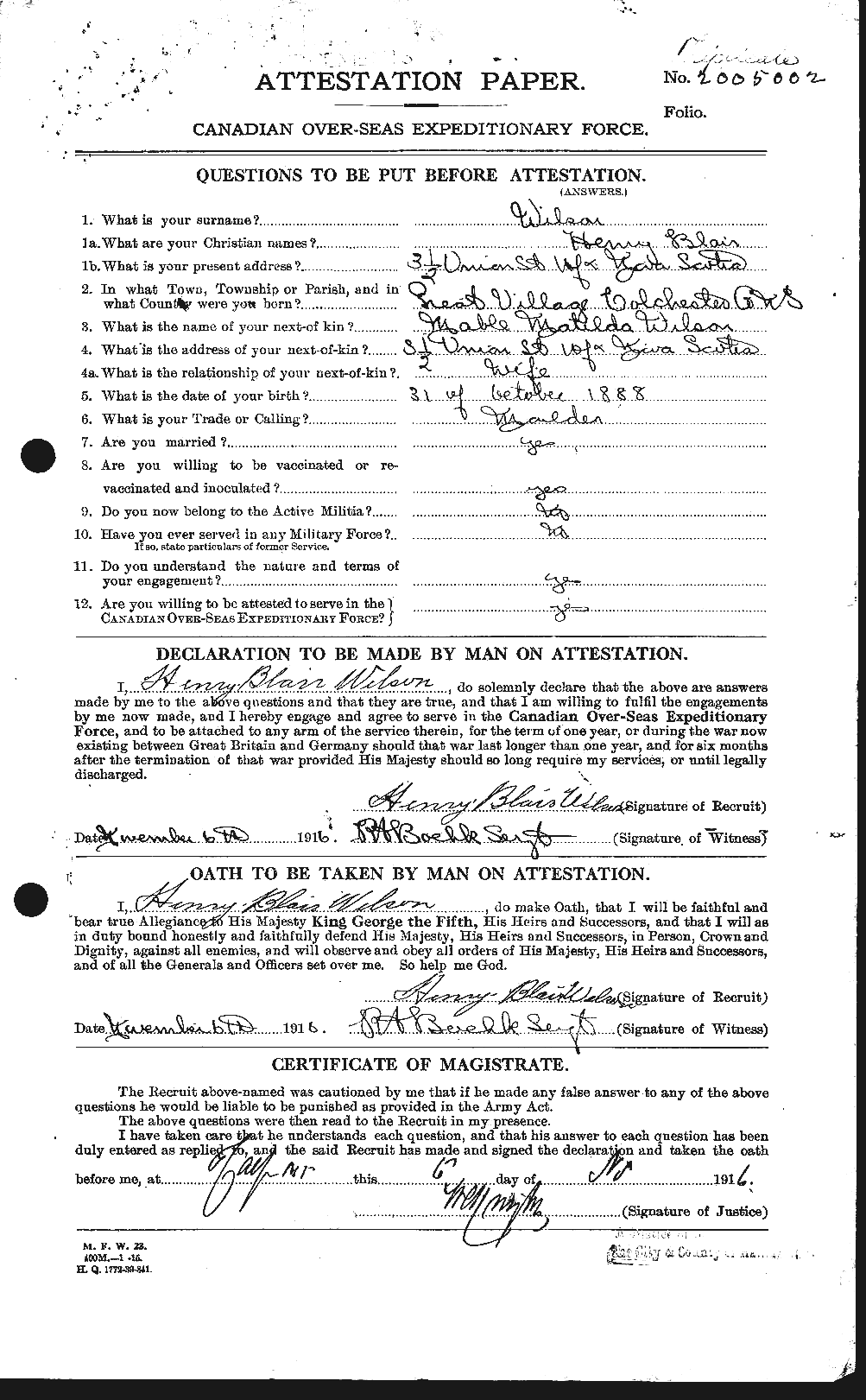 Personnel Records of the First World War - CEF 679517a