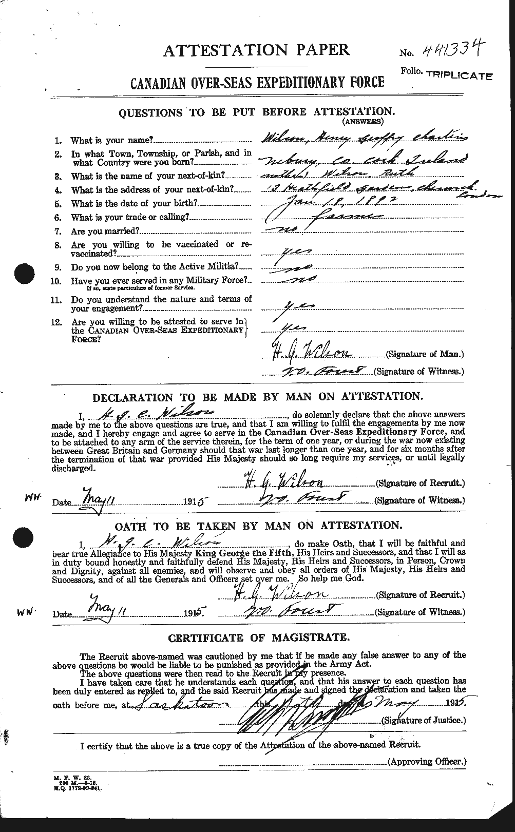 Personnel Records of the First World War - CEF 679523a