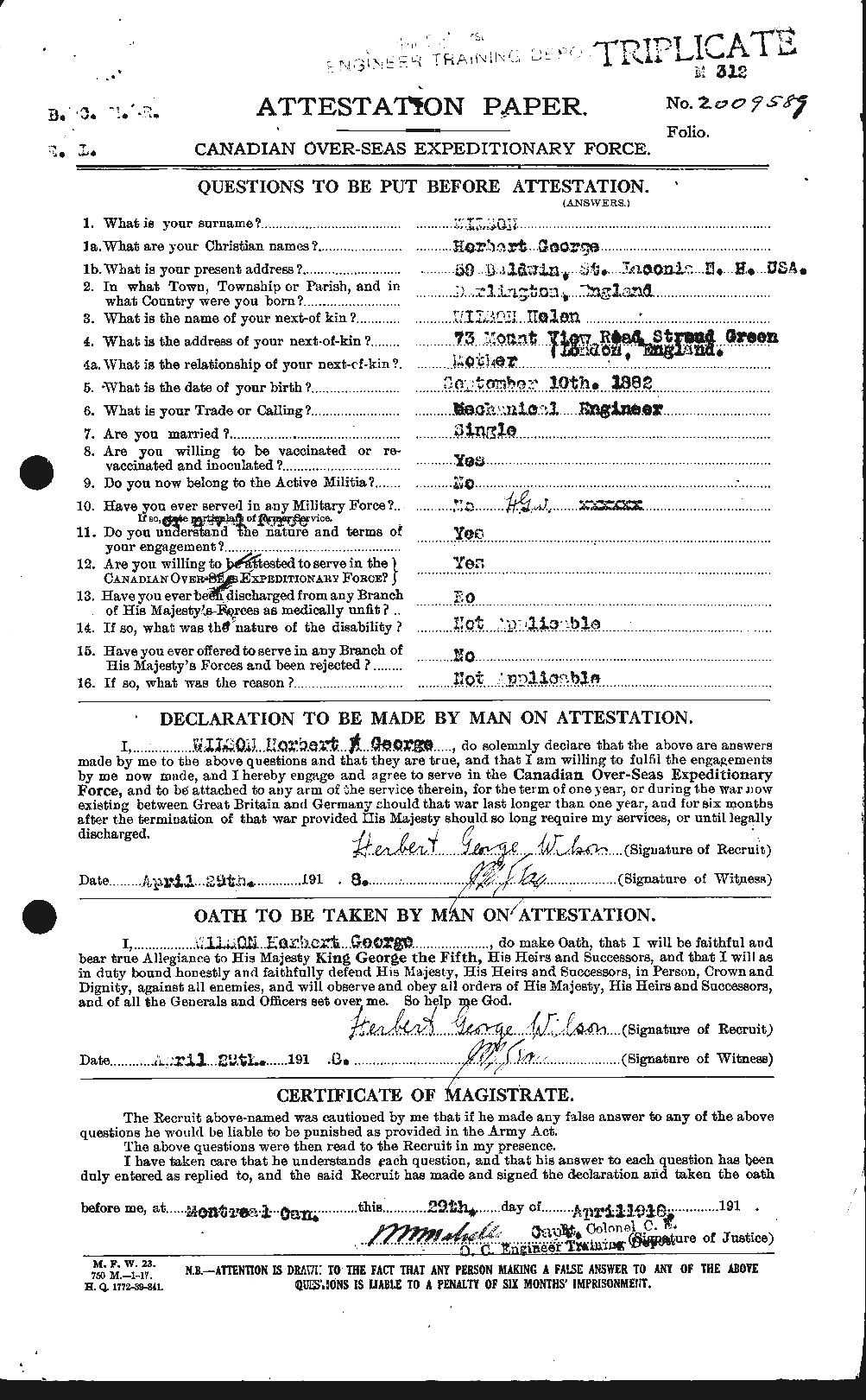 Personnel Records of the First World War - CEF 679562a