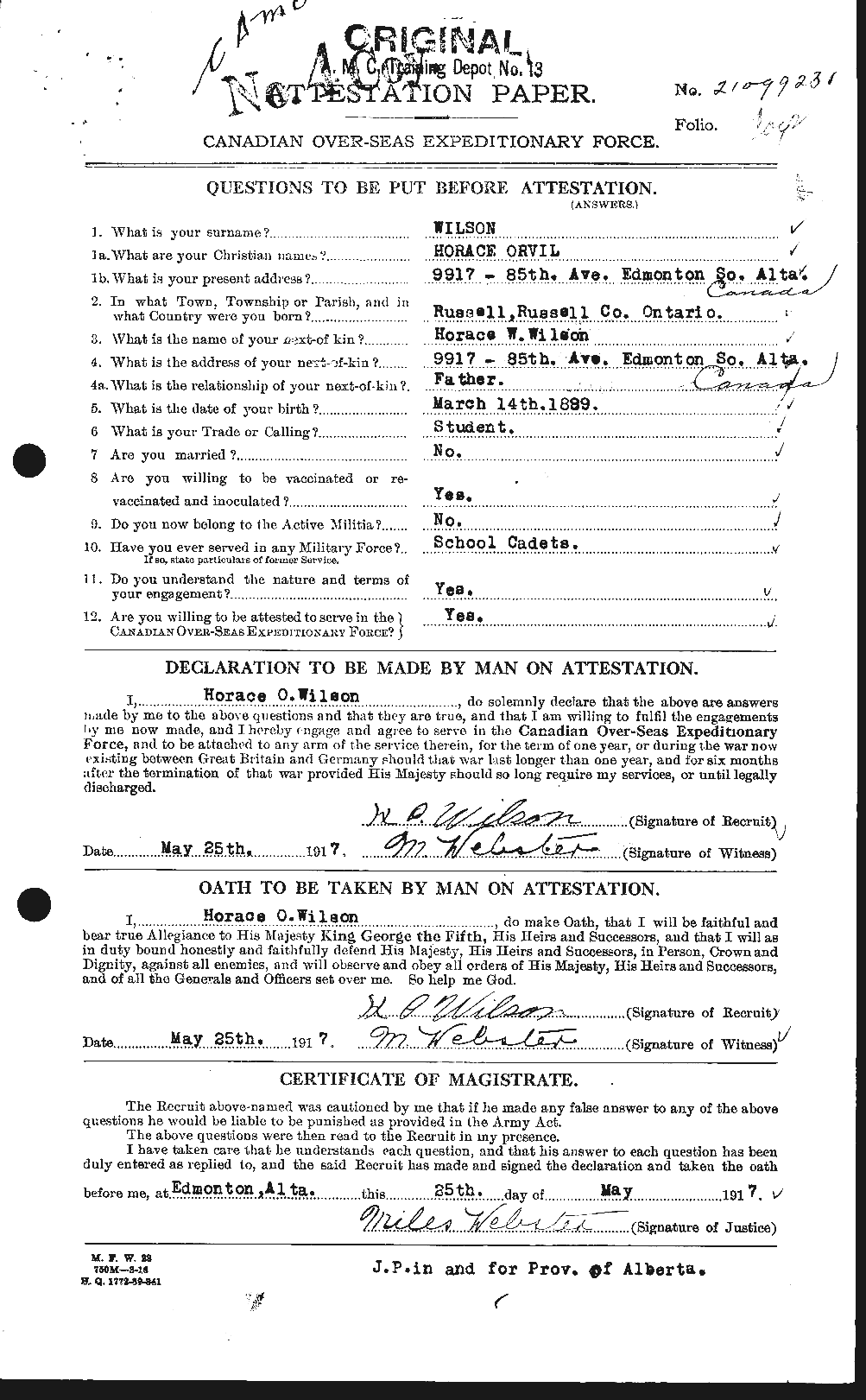 Personnel Records of the First World War - CEF 679587a