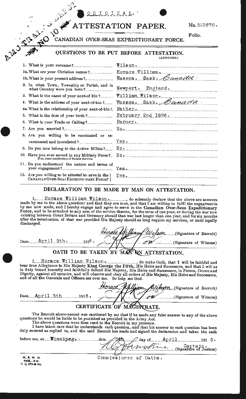 Personnel Records of the First World War - CEF 679588a