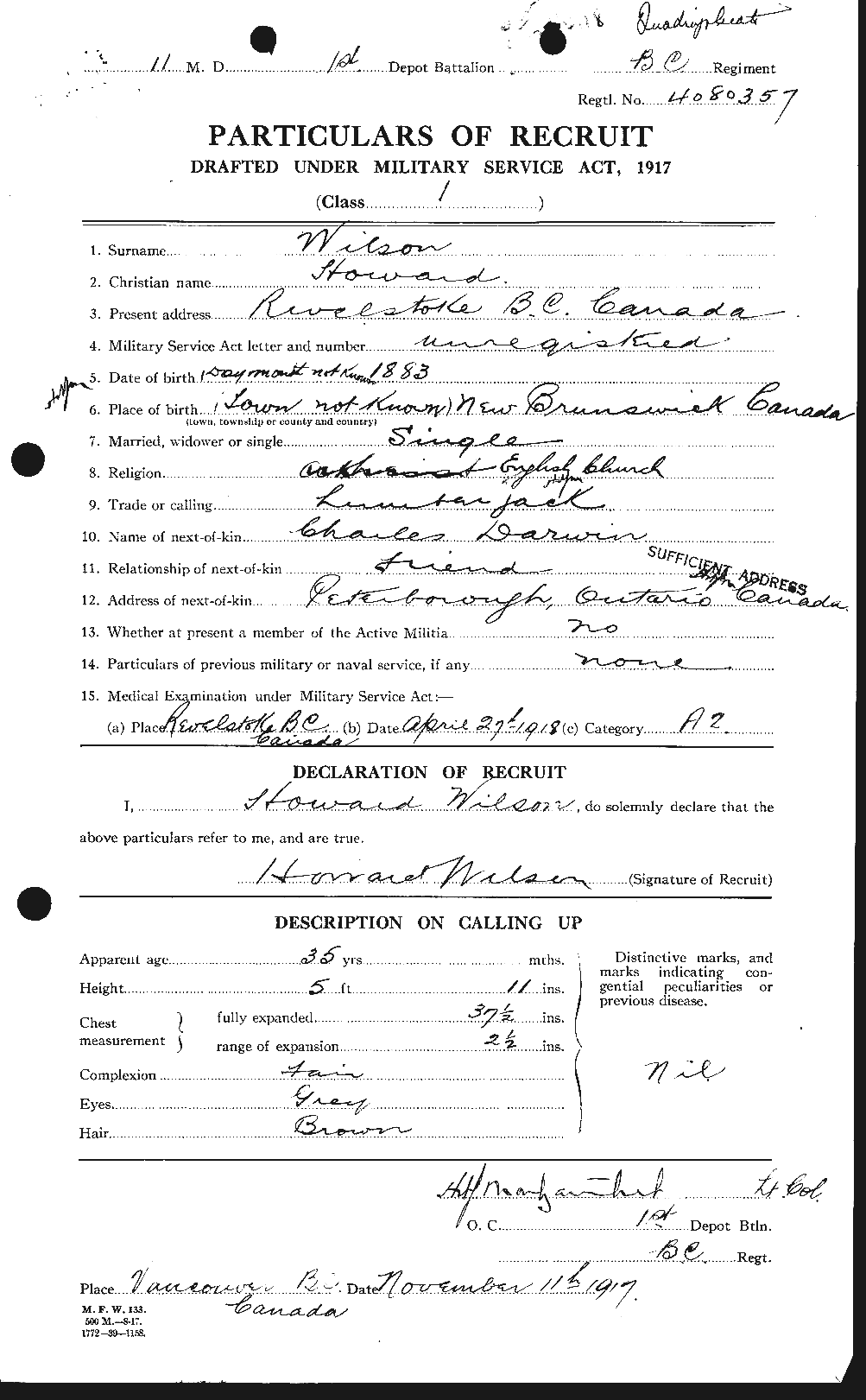 Personnel Records of the First World War - CEF 679590a