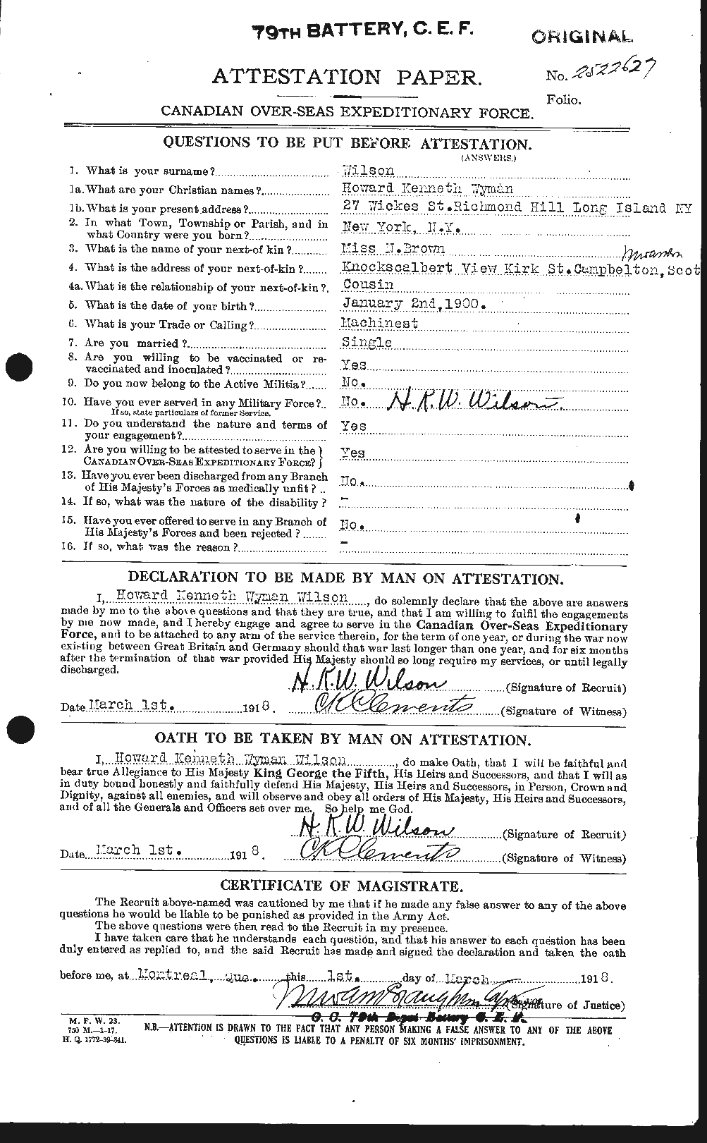 Personnel Records of the First World War - CEF 679594a