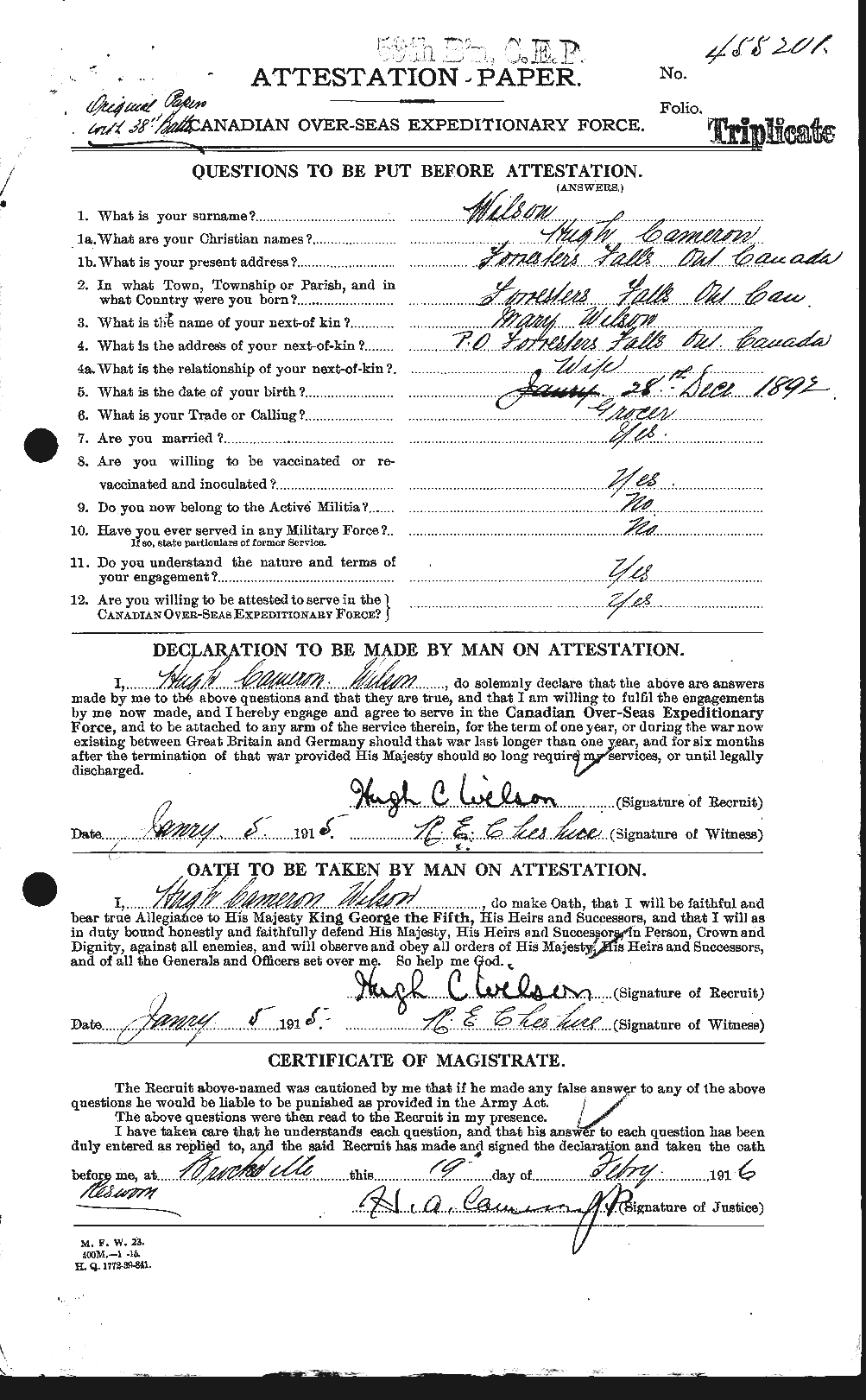 Personnel Records of the First World War - CEF 679611a