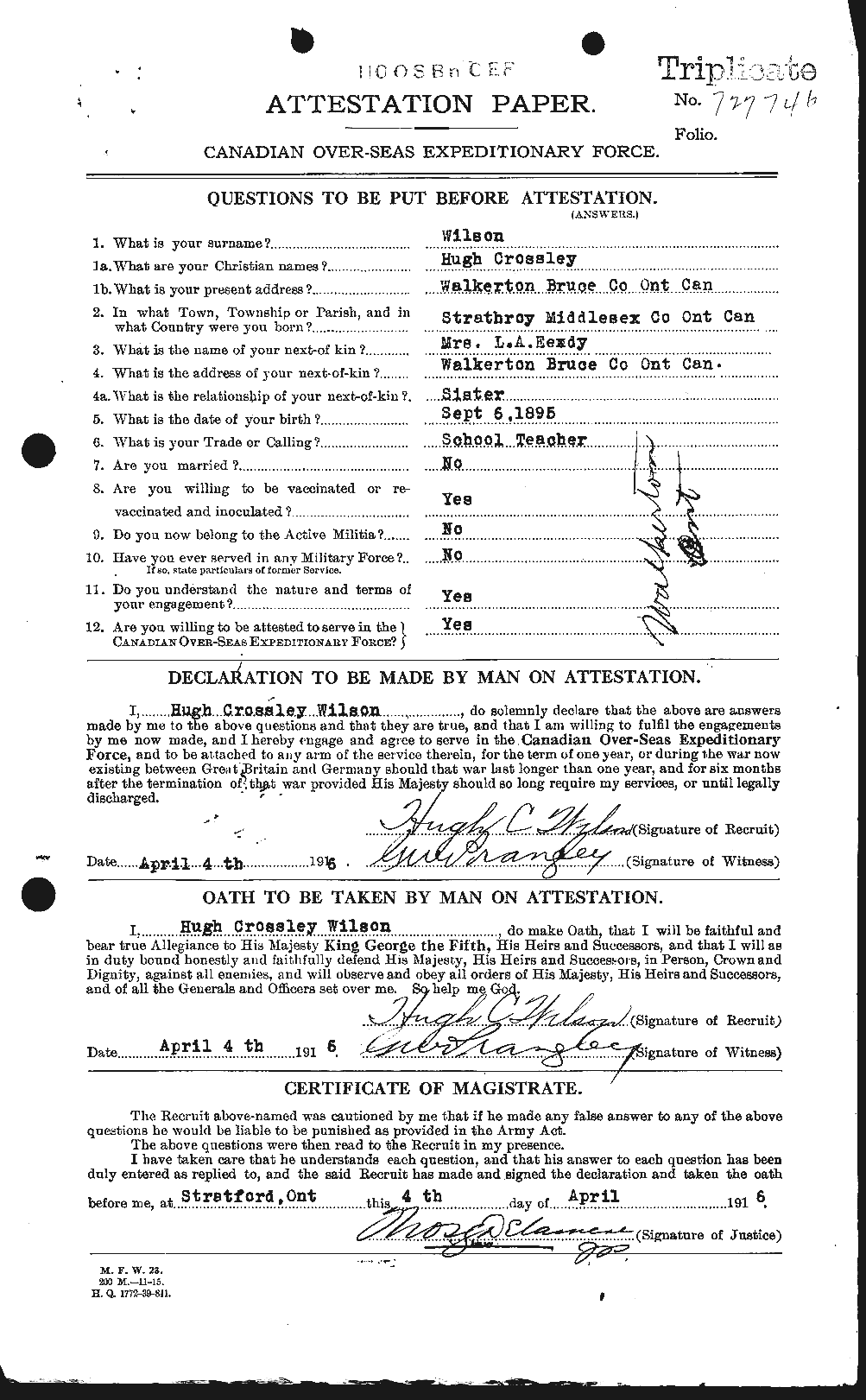 Personnel Records of the First World War - CEF 679614a