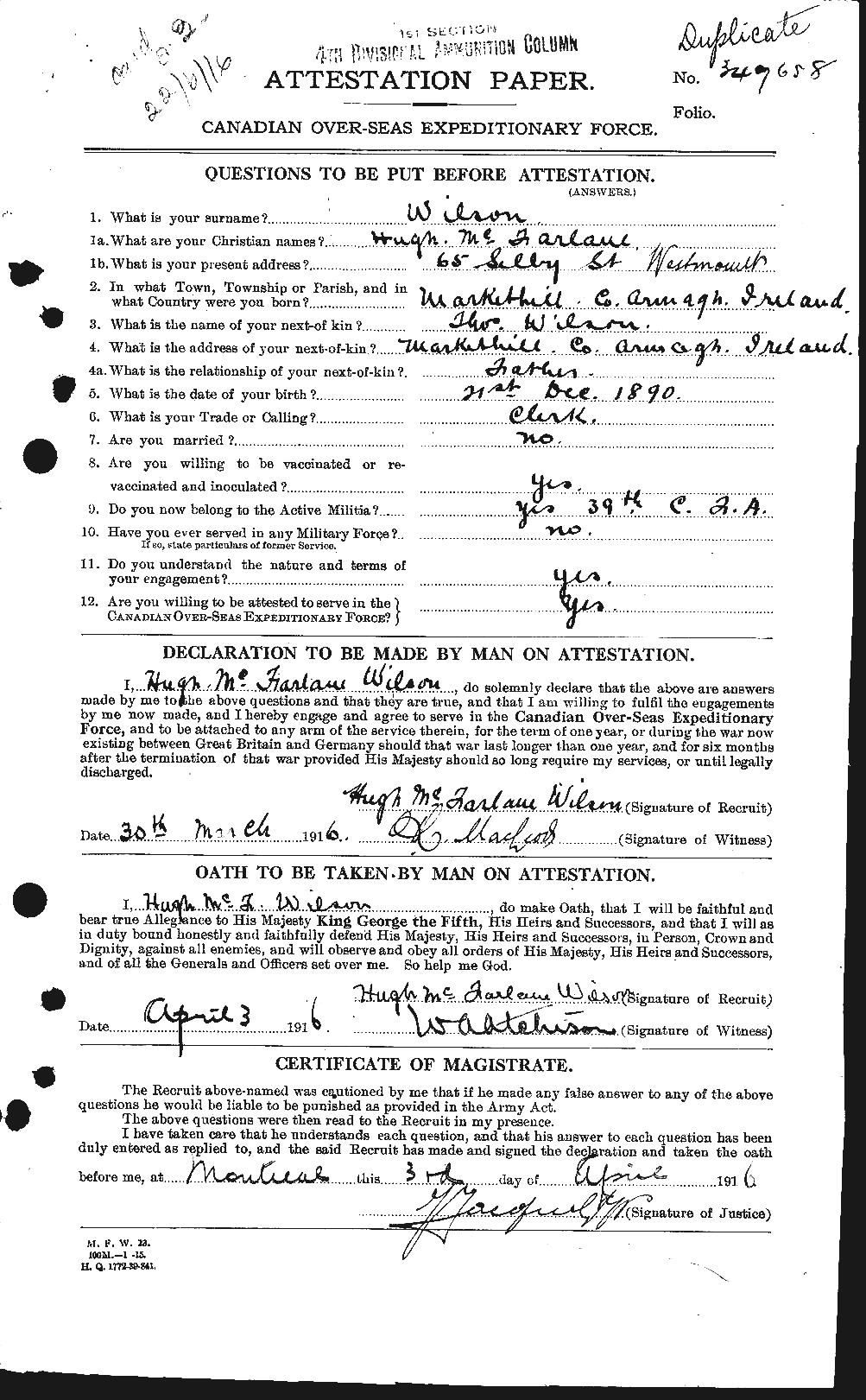 Personnel Records of the First World War - CEF 679618a