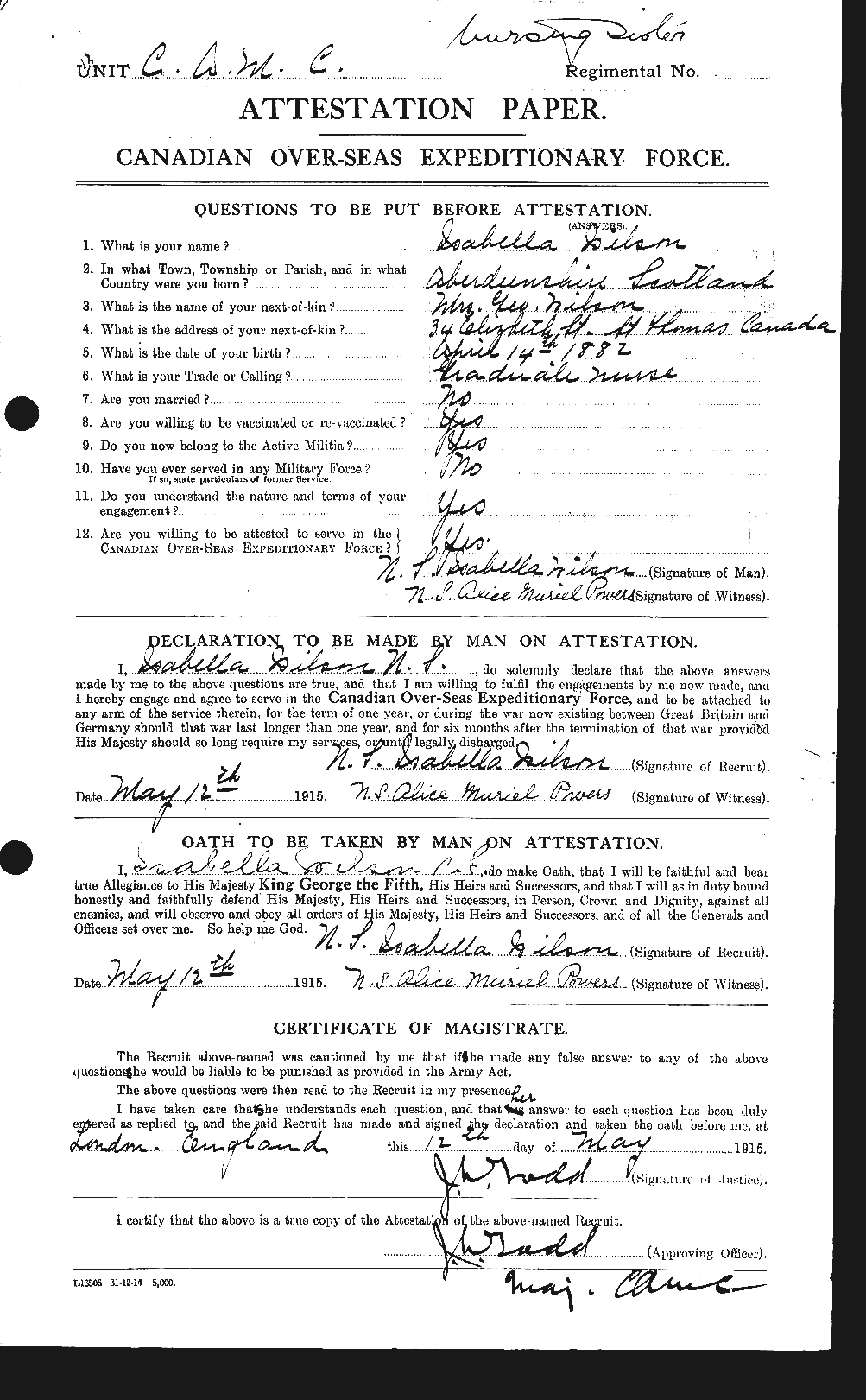 Personnel Records of the First World War - CEF 679629a