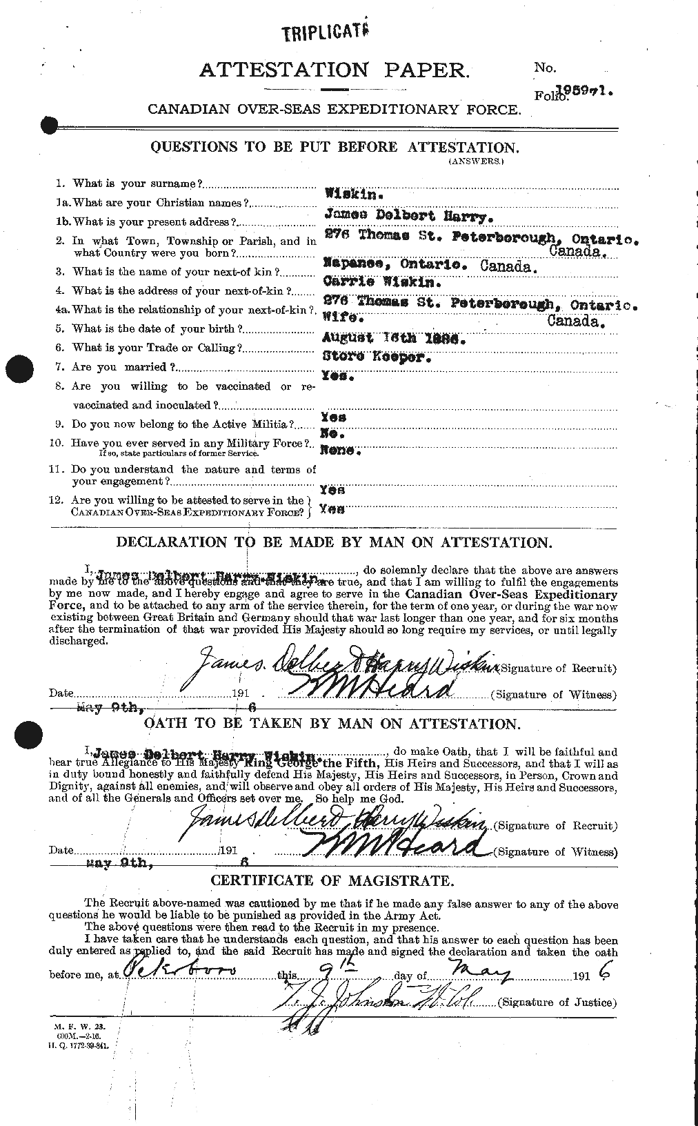 Personnel Records of the First World War - CEF 679812a