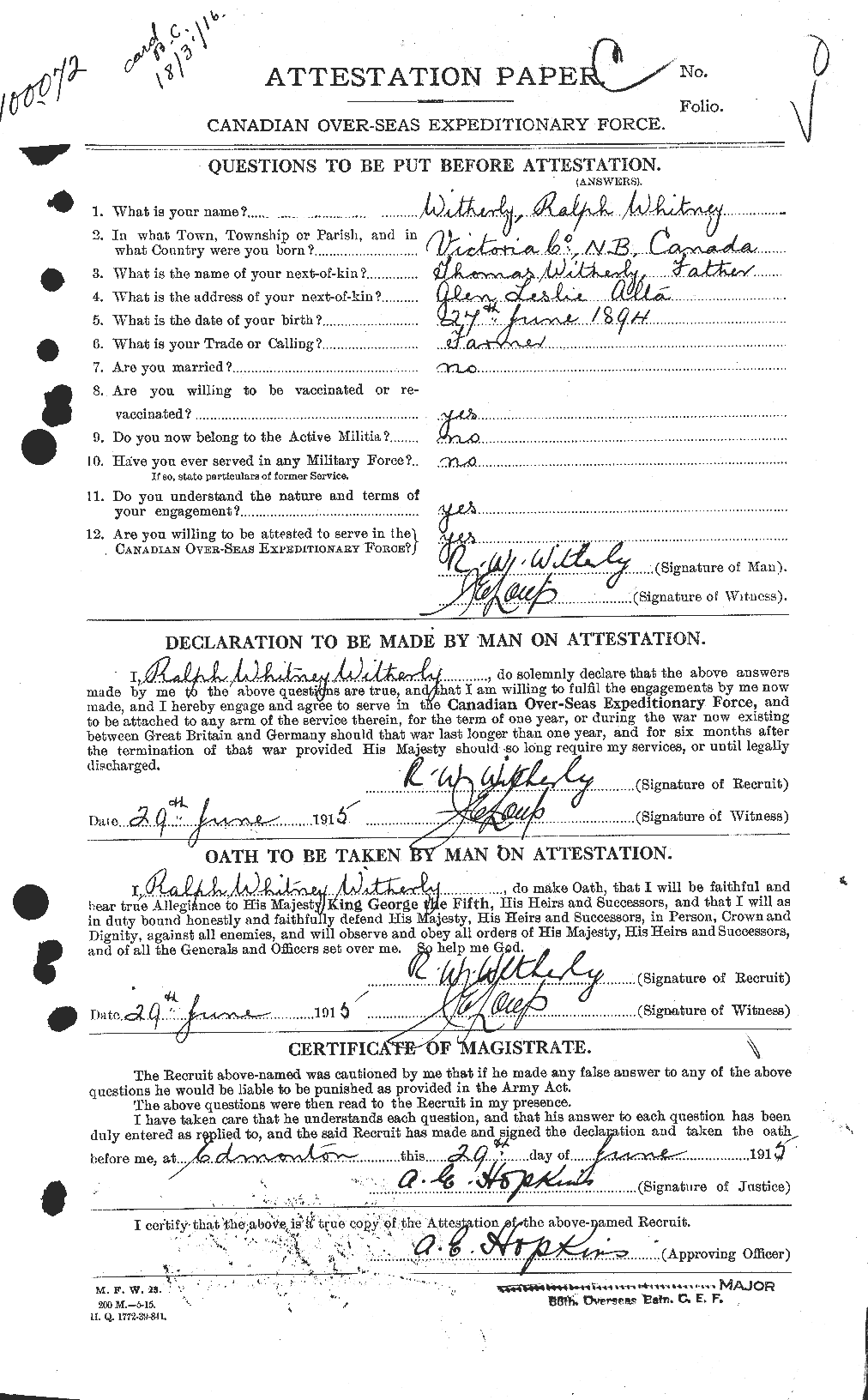 Personnel Records of the First World War - CEF 679945a