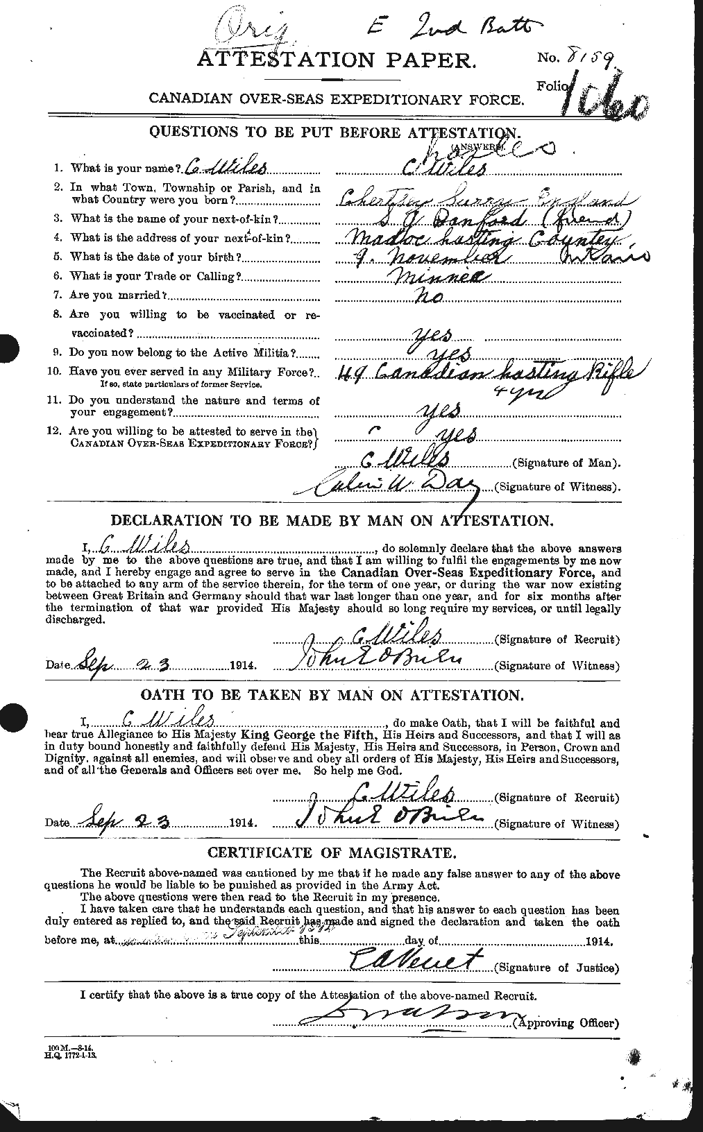 Personnel Records of the First World War - CEF 680181a