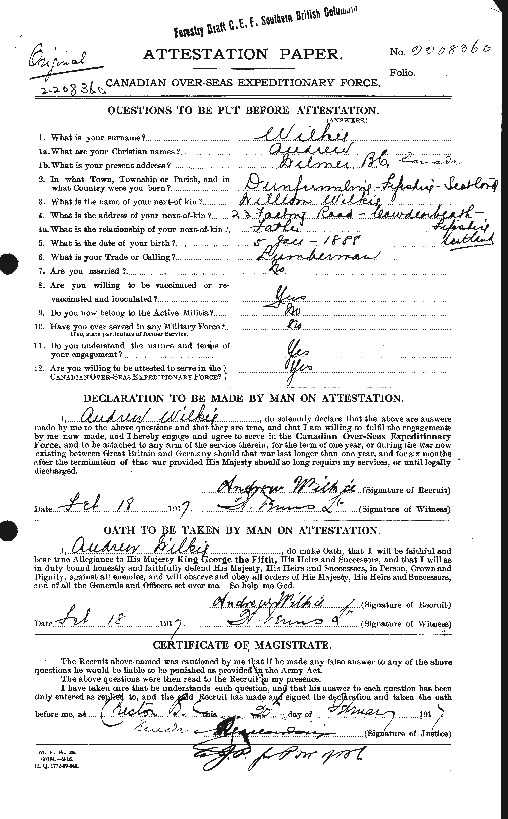 Personnel Records of the First World War - CEF 680412a