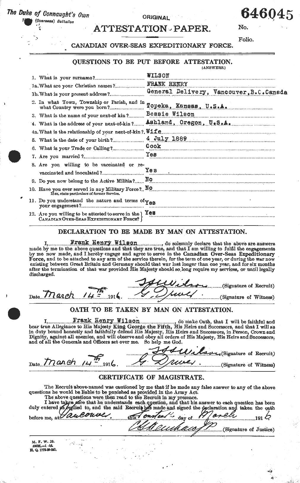 Personnel Records of the First World War - CEF 680672a