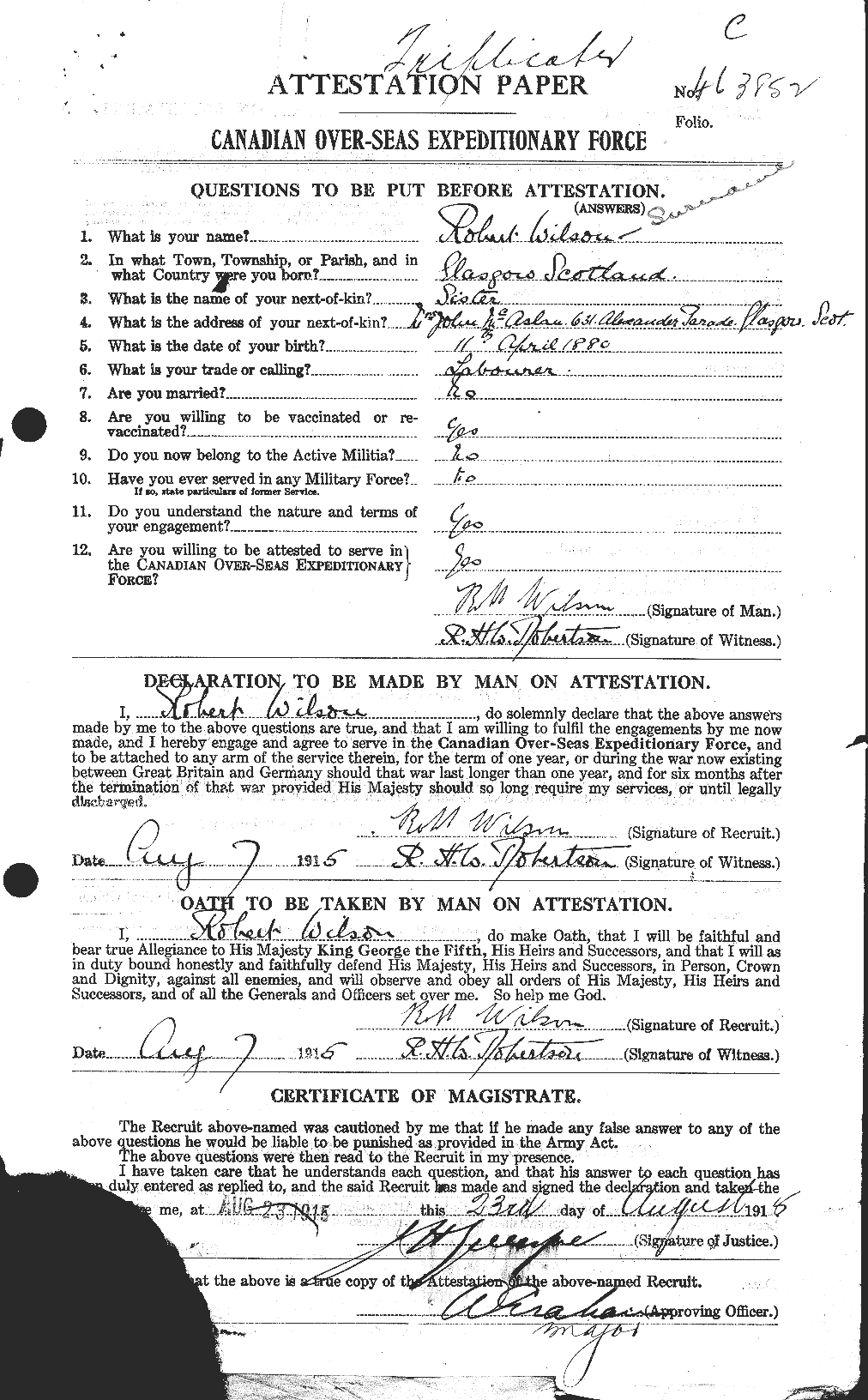 Personnel Records of the First World War - CEF 680918a