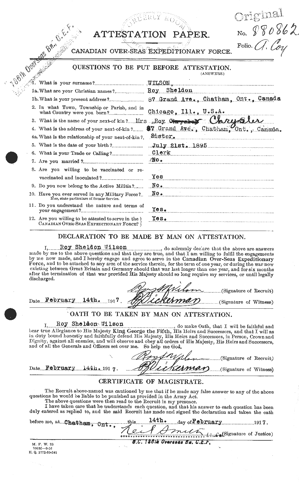 Personnel Records of the First World War - CEF 681065a