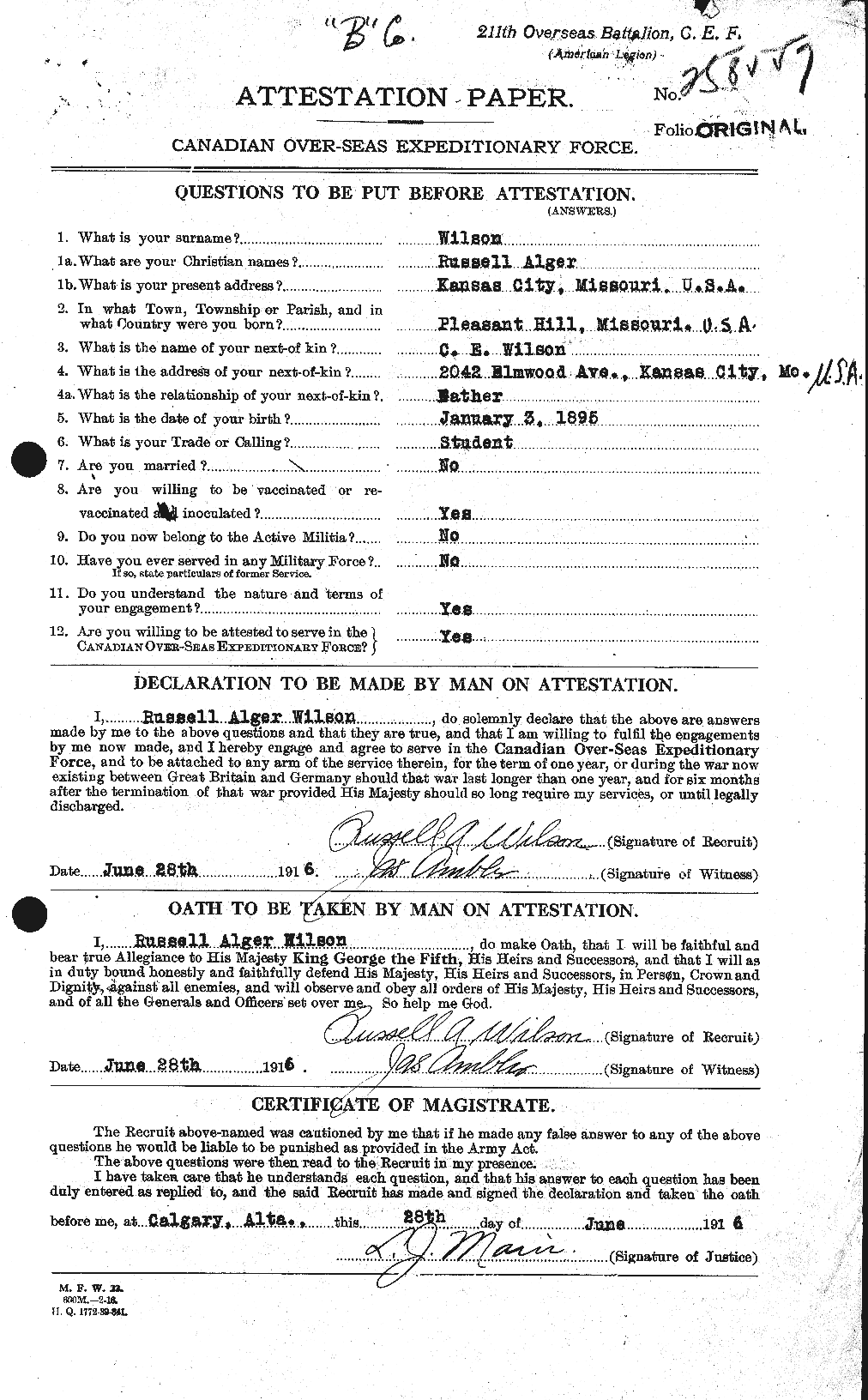 Personnel Records of the First World War - CEF 681074a