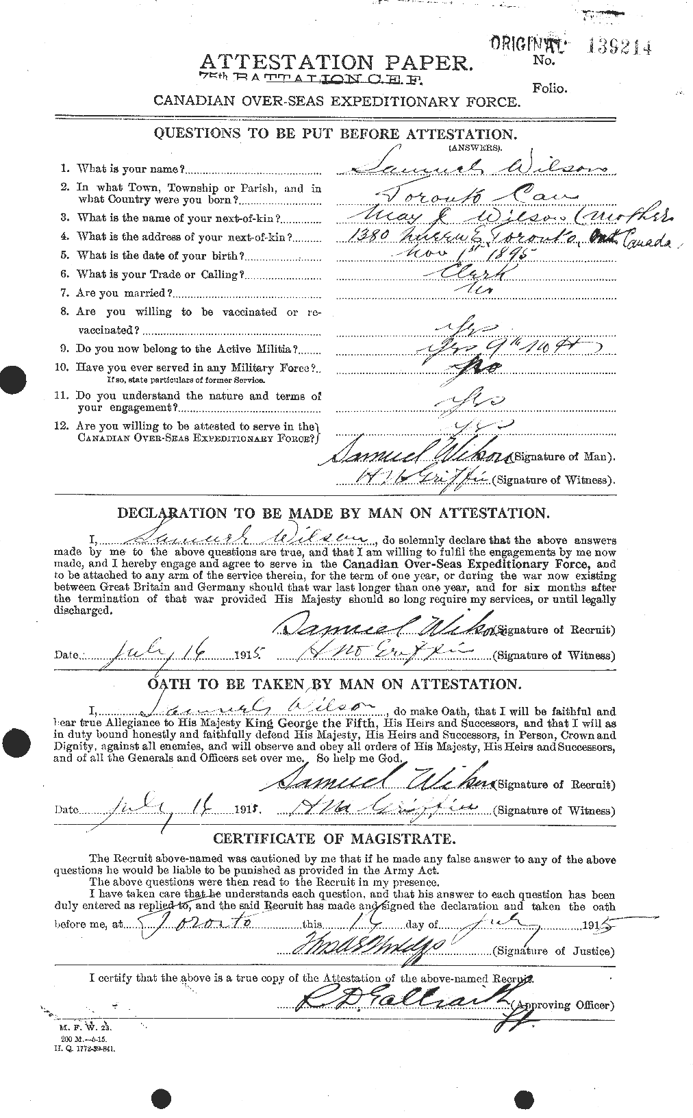 Personnel Records of the First World War - CEF 681094a