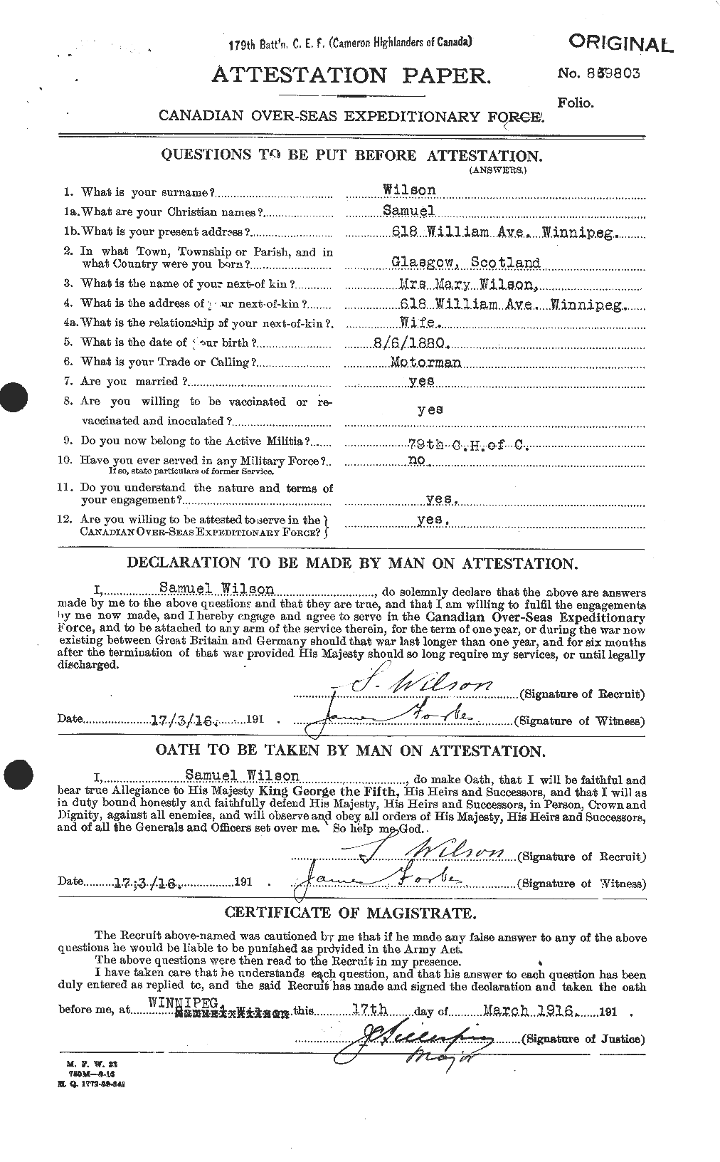 Personnel Records of the First World War - CEF 681095a