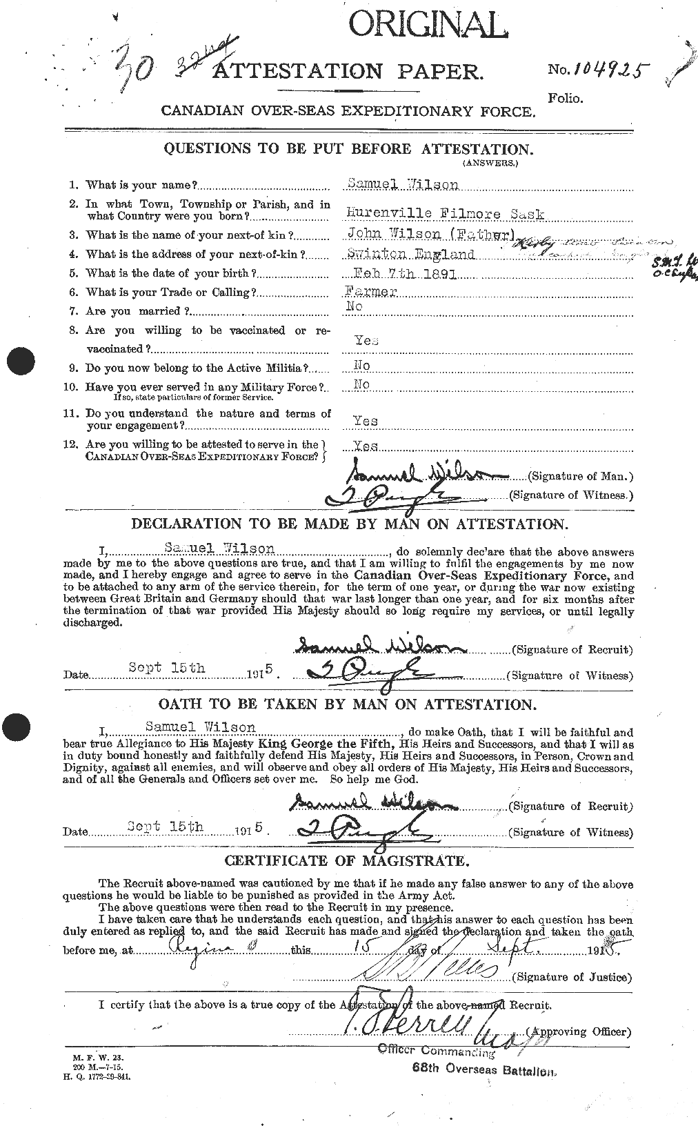 Personnel Records of the First World War - CEF 681096a