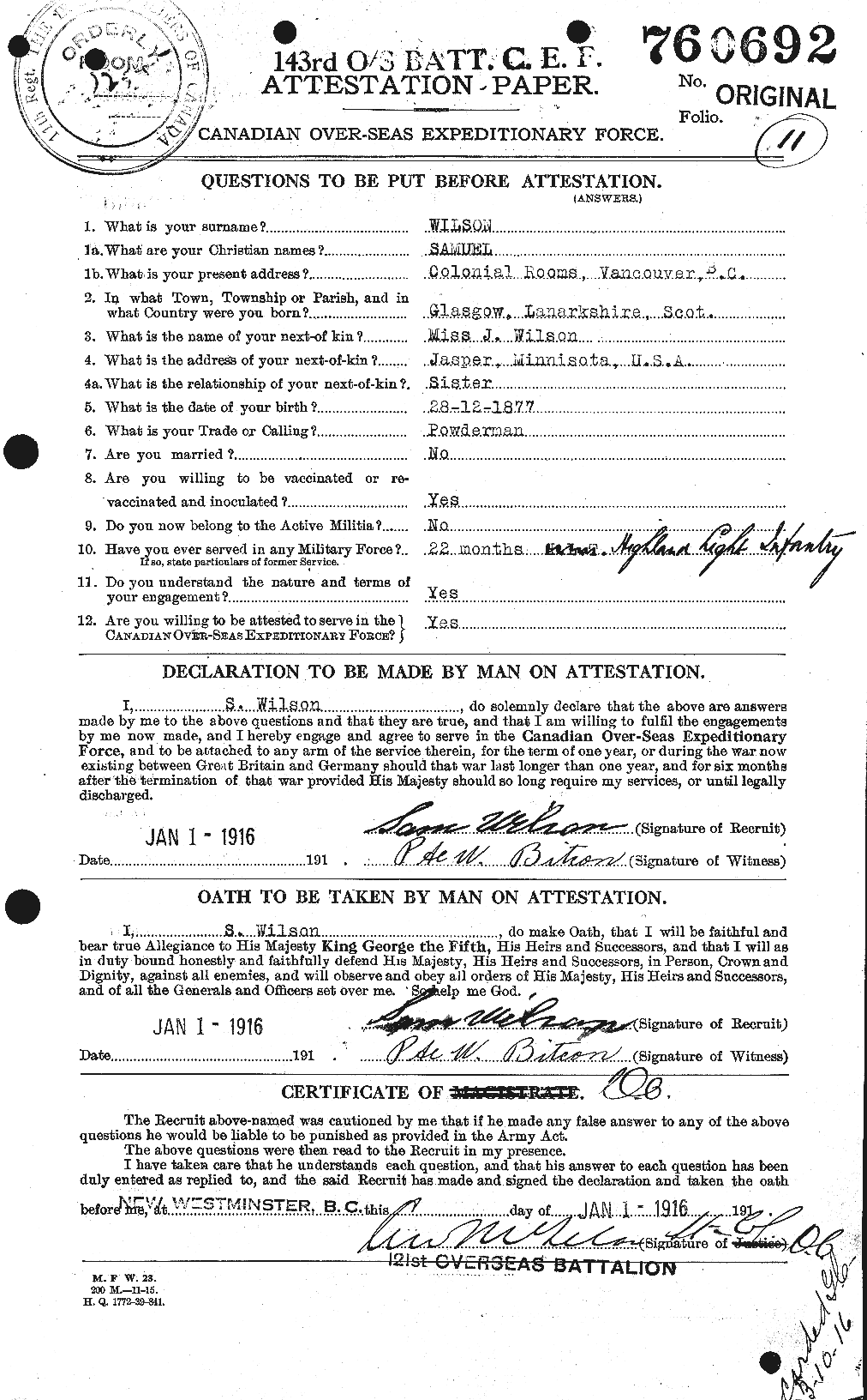 Personnel Records of the First World War - CEF 681097a
