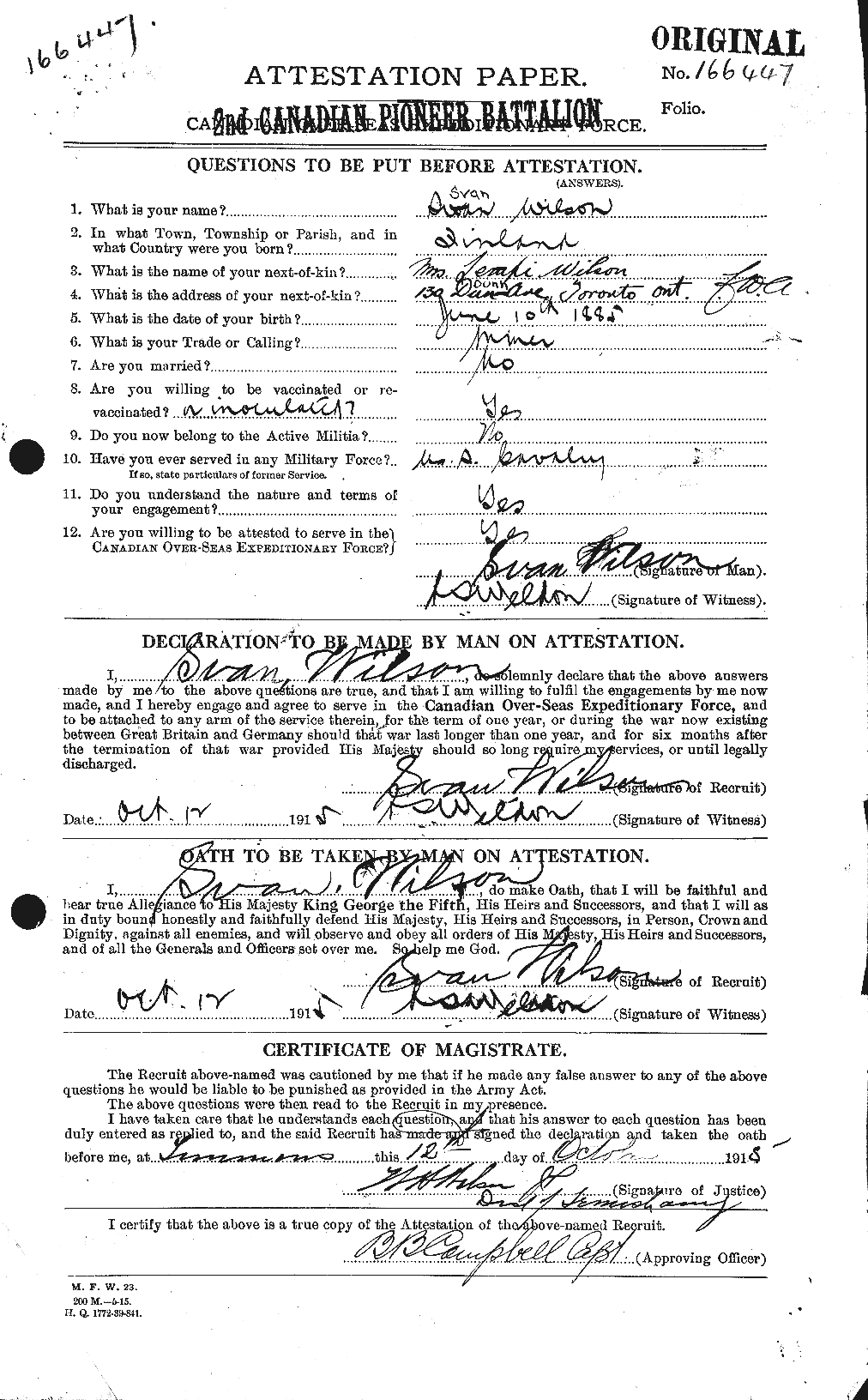 Personnel Records of the First World War - CEF 681156a