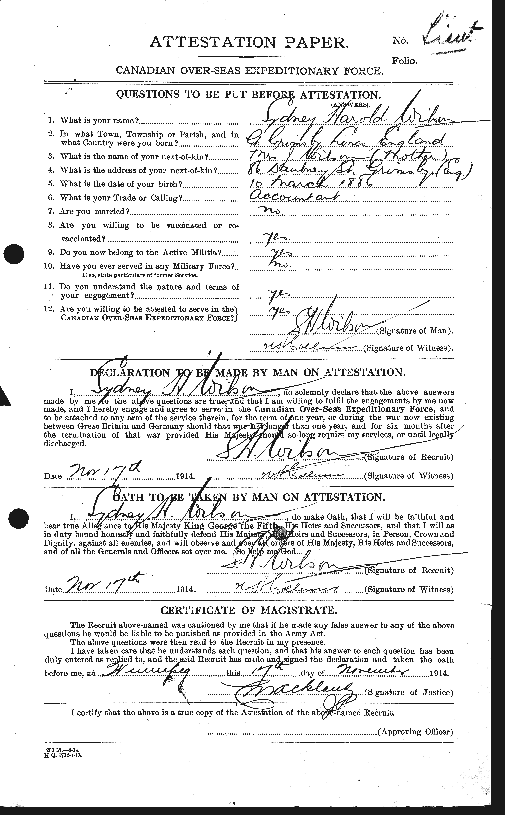 Personnel Records of the First World War - CEF 681161a