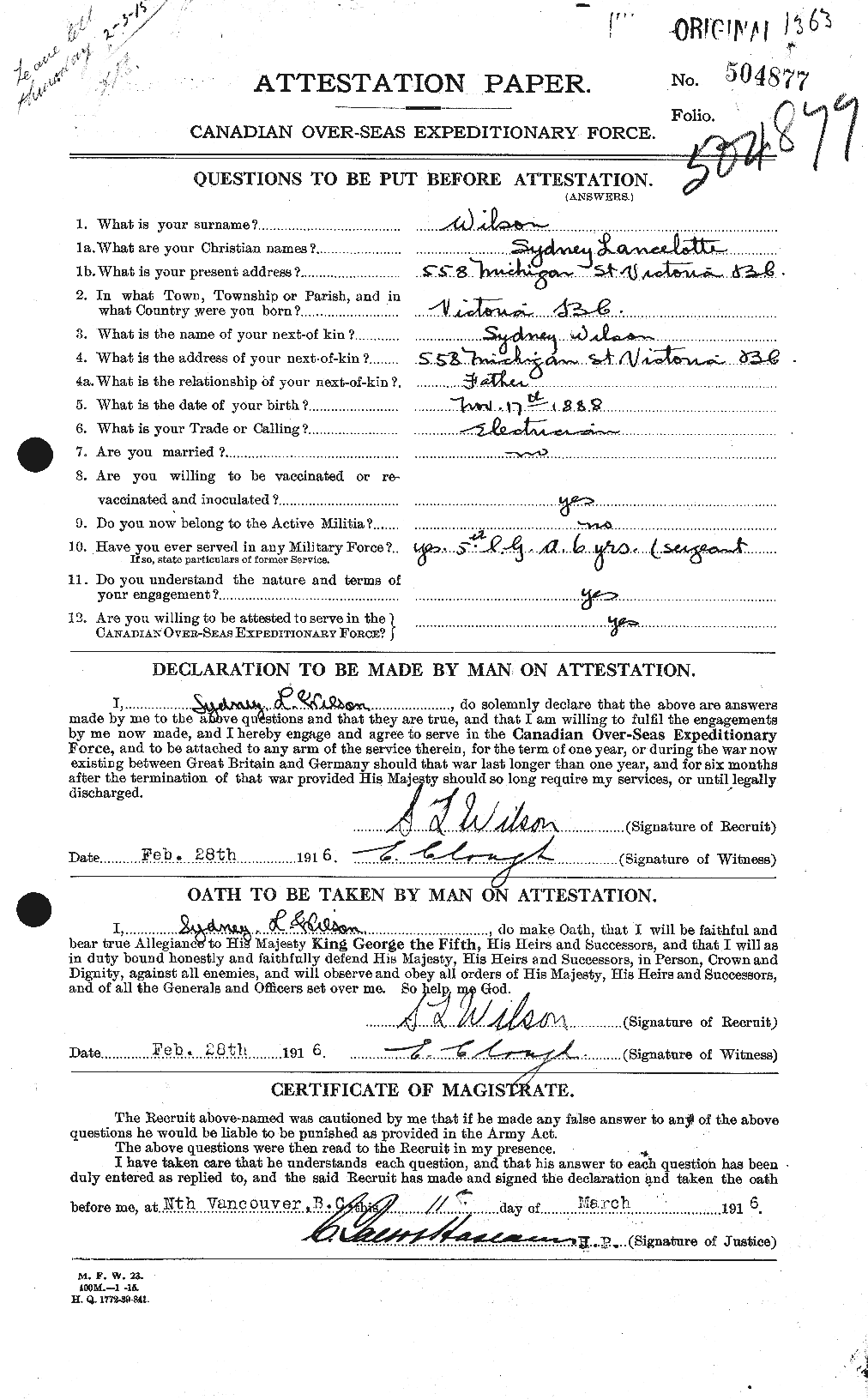 Personnel Records of the First World War - CEF 681162a