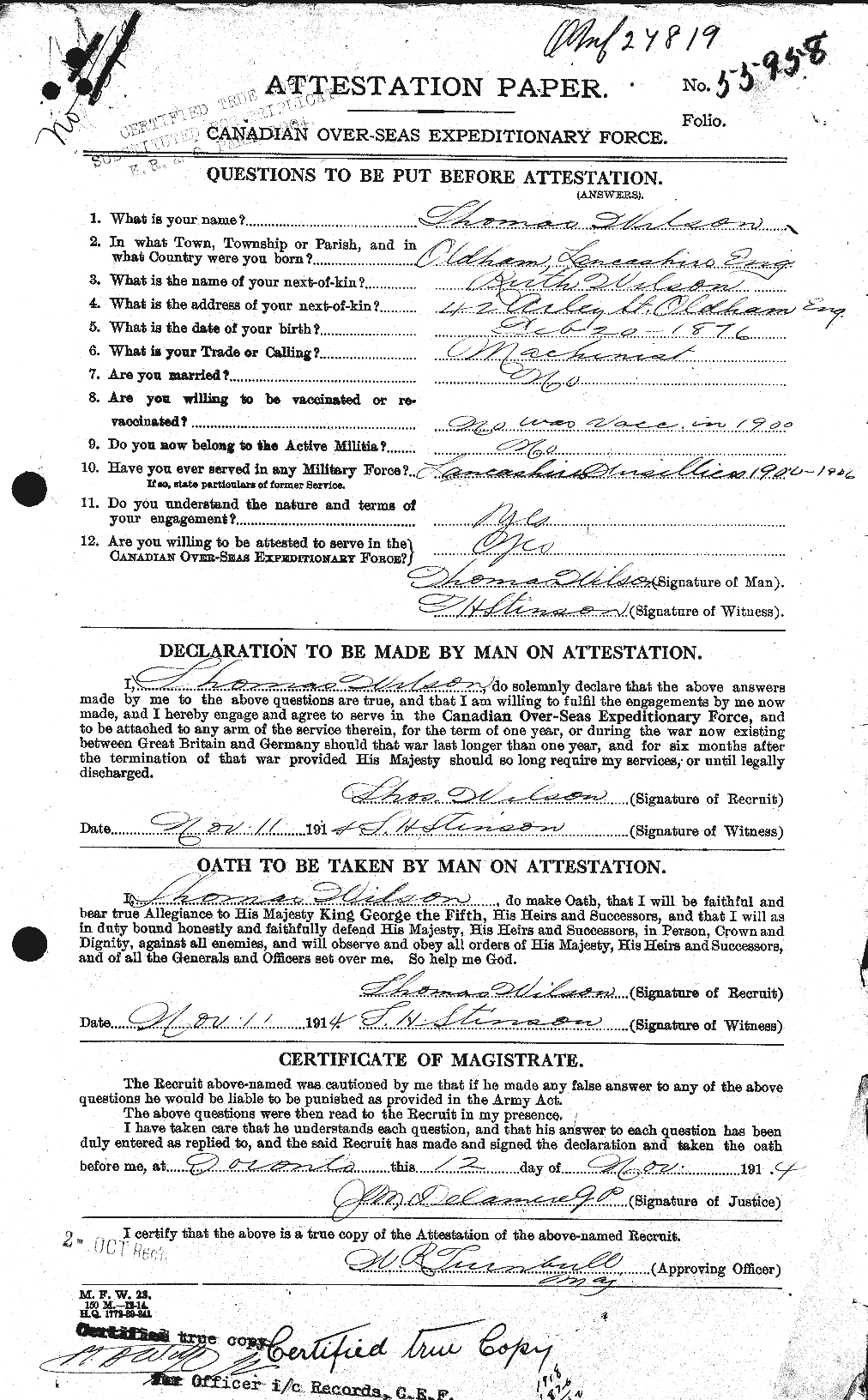 Personnel Records of the First World War - CEF 681189a