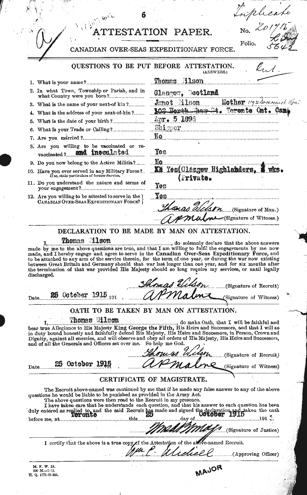 Personnel Records of the First World War - CEF 681202a