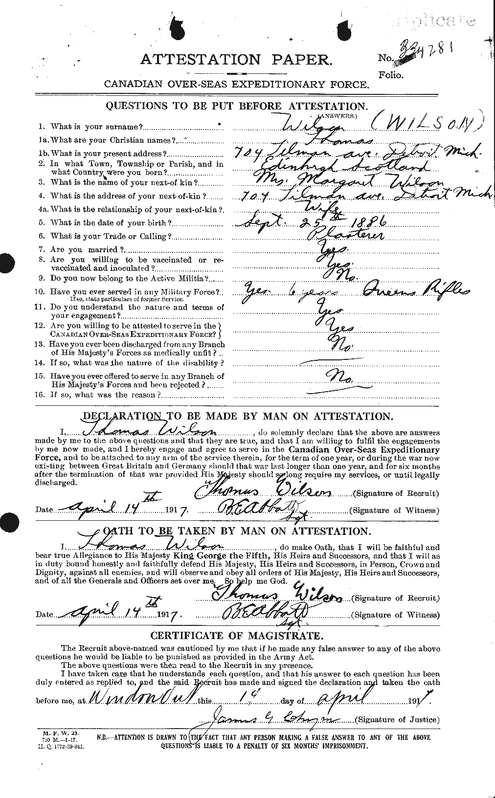 Personnel Records of the First World War - CEF 681207a