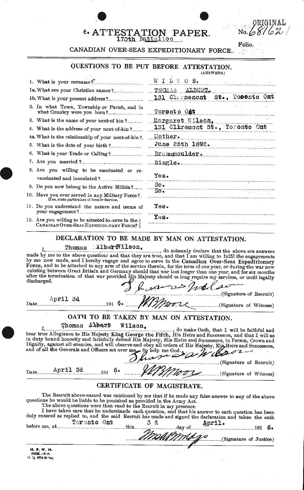 Personnel Records of the First World War - CEF 681228a
