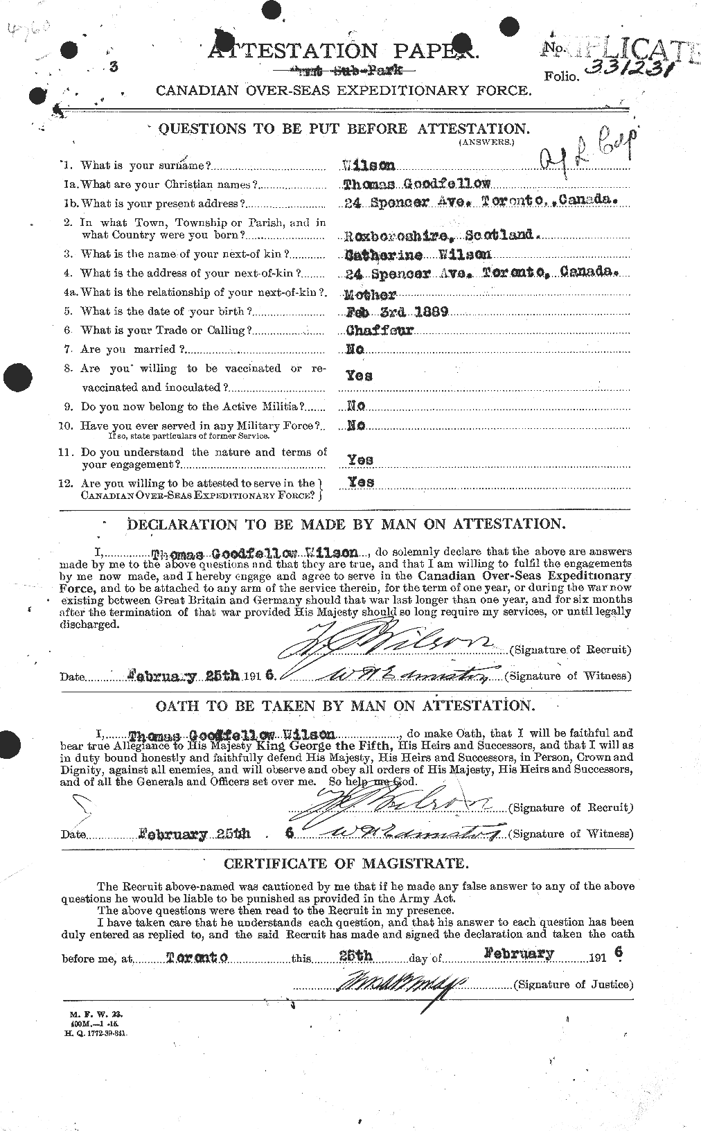 Personnel Records of the First World War - CEF 681260a
