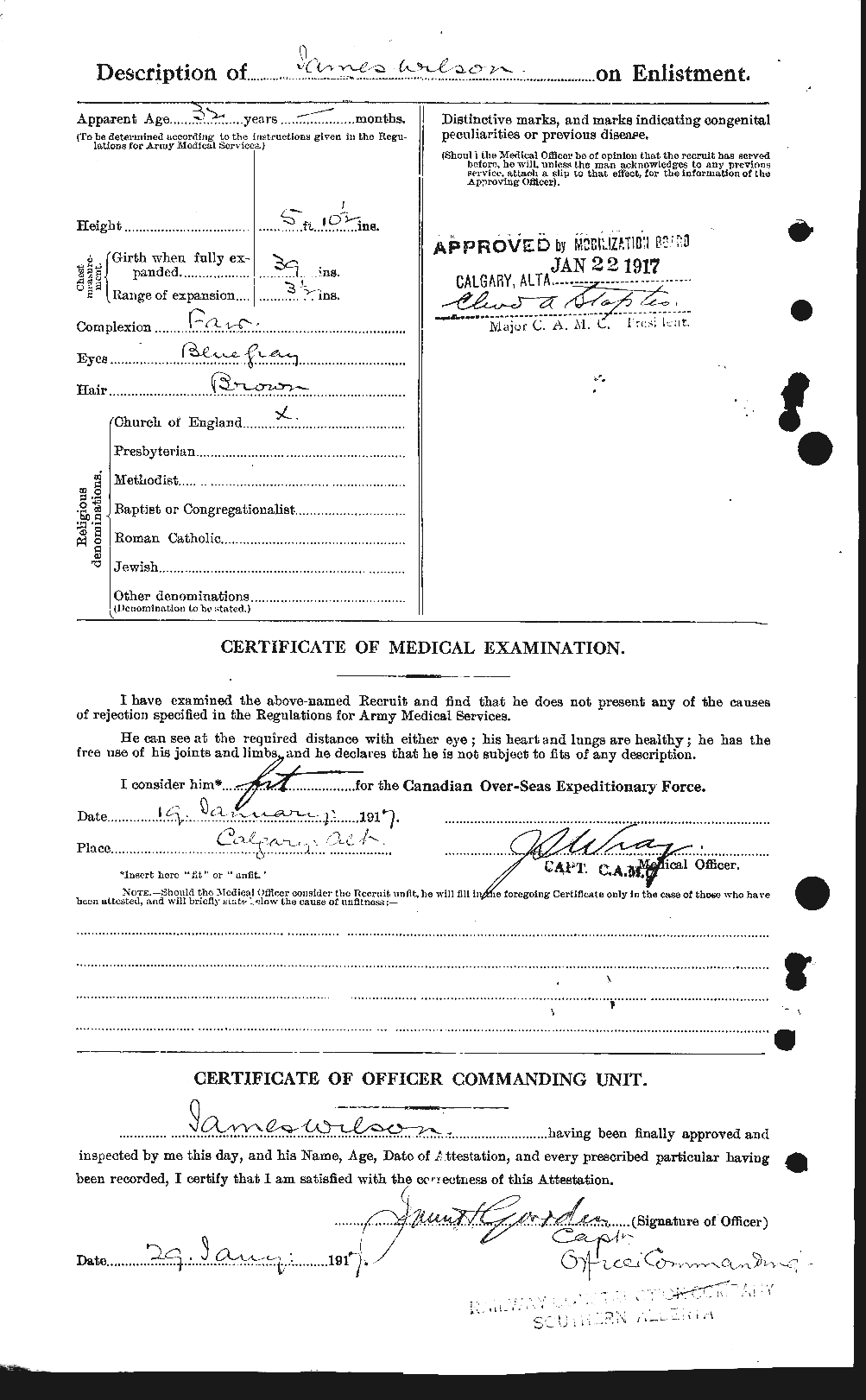 Dossiers du Personnel de la Première Guerre mondiale - CEC 681337b
