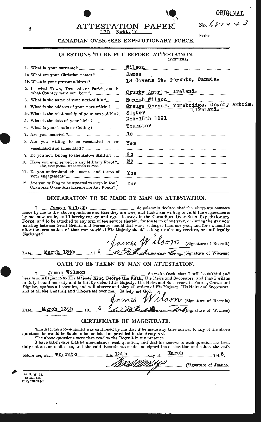 Personnel Records of the First World War - CEF 681401a