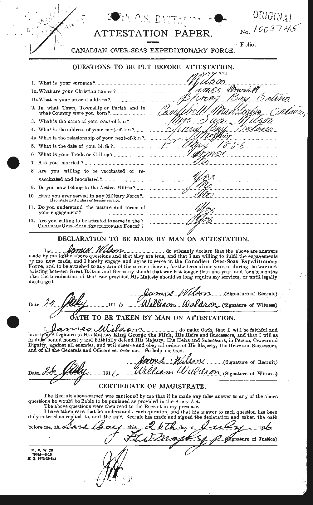 Personnel Records of the First World War - CEF 681437a