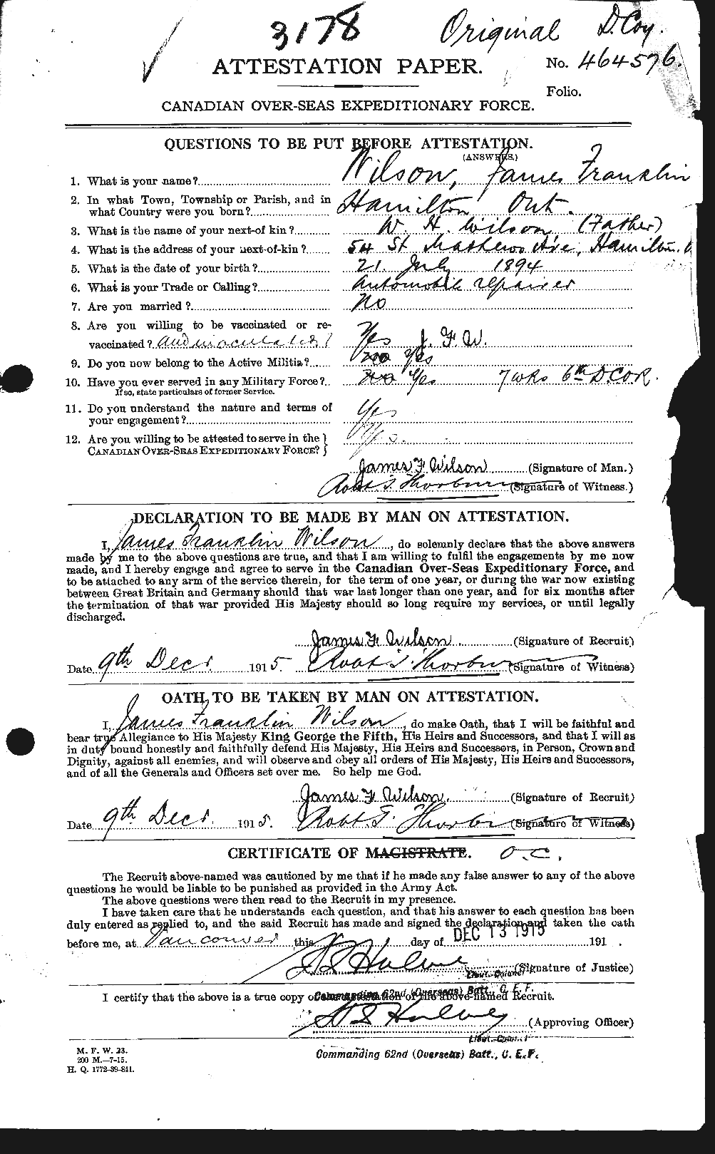 Personnel Records of the First World War - CEF 681452a