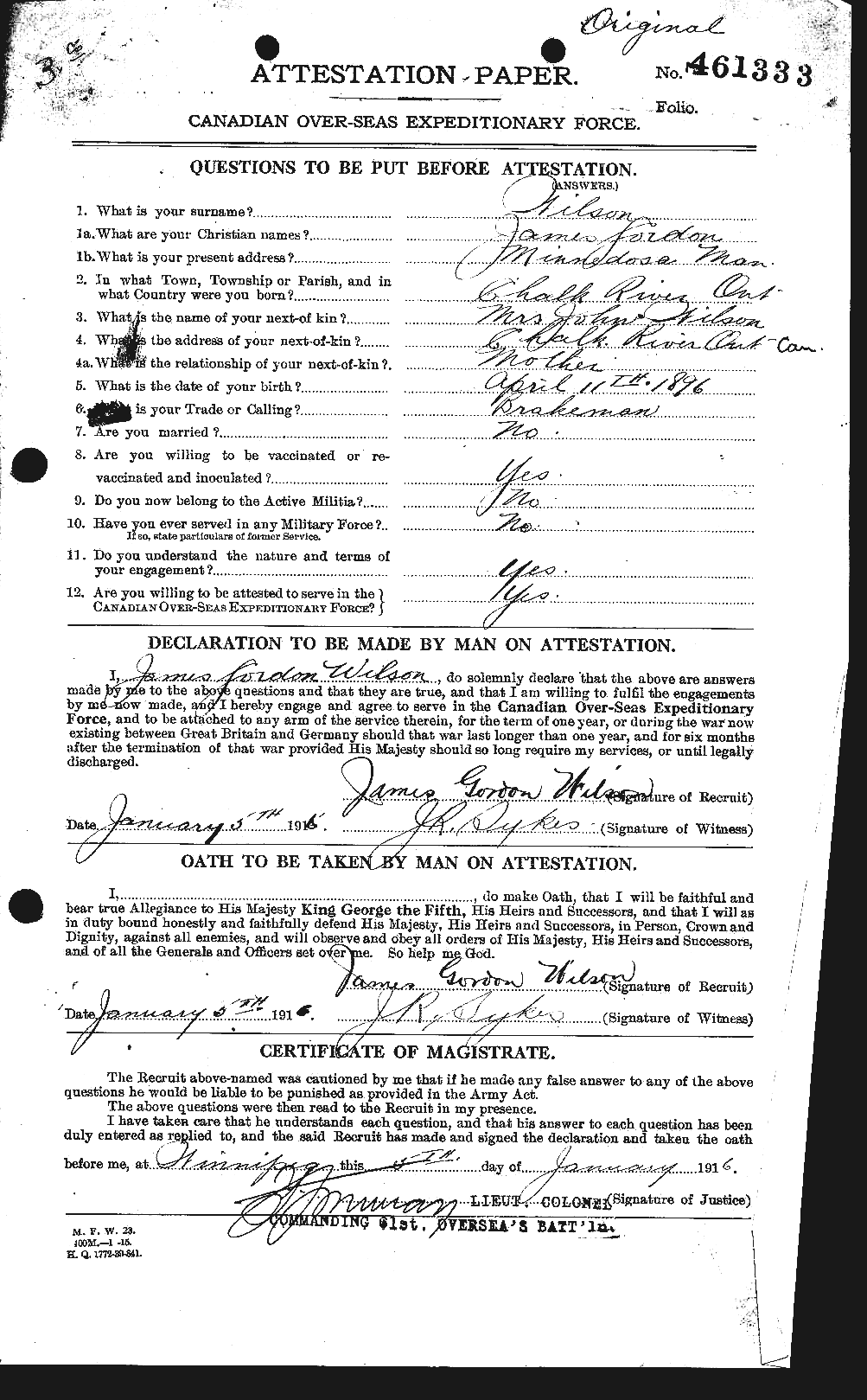 Personnel Records of the First World War - CEF 681461a