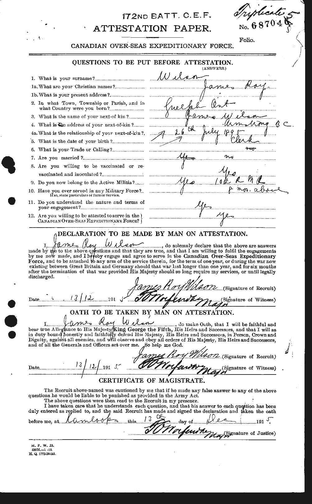 Personnel Records of the First World War - CEF 681492a