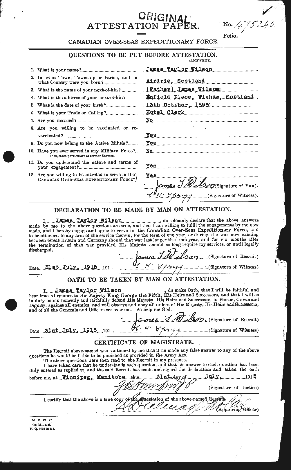 Personnel Records of the First World War - CEF 681500a